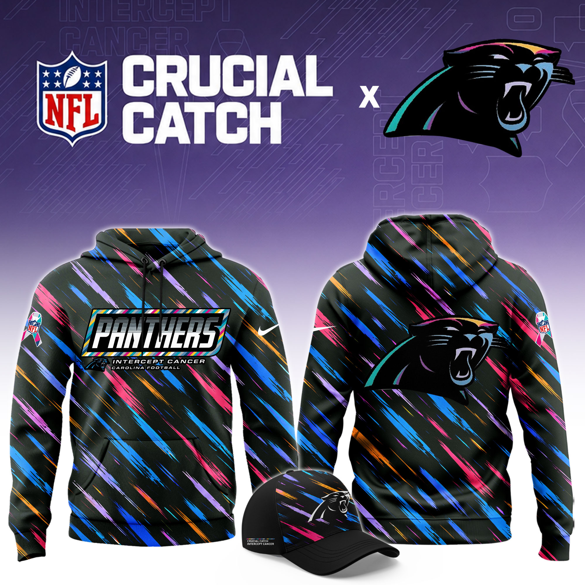 Carolina Panthers 2026 Breast Cancer Awareness Limited Hoodie PBX8OWI