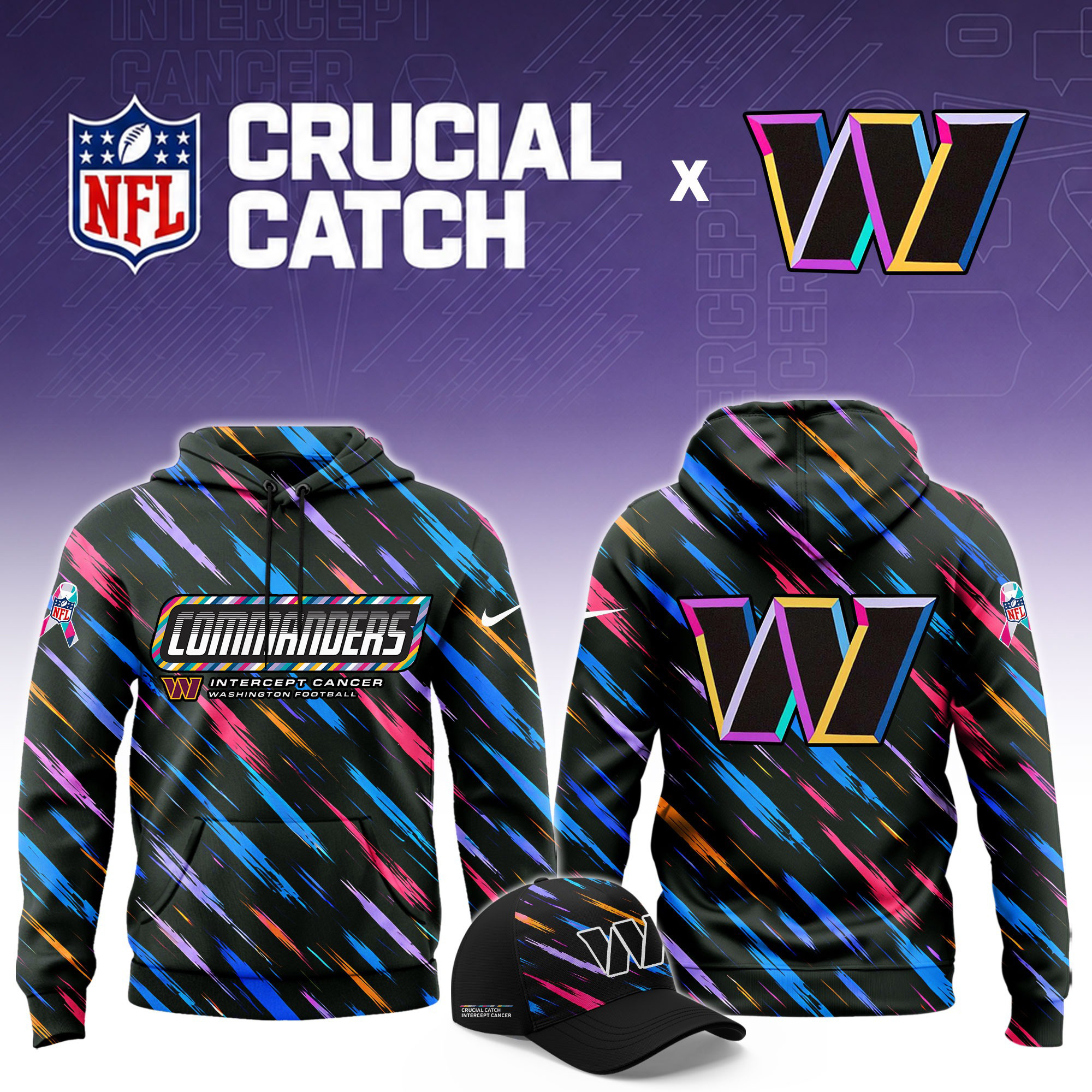 Washington Commanders 2026 Breast Cancer Awareness Limited Hoodie PBX76GT