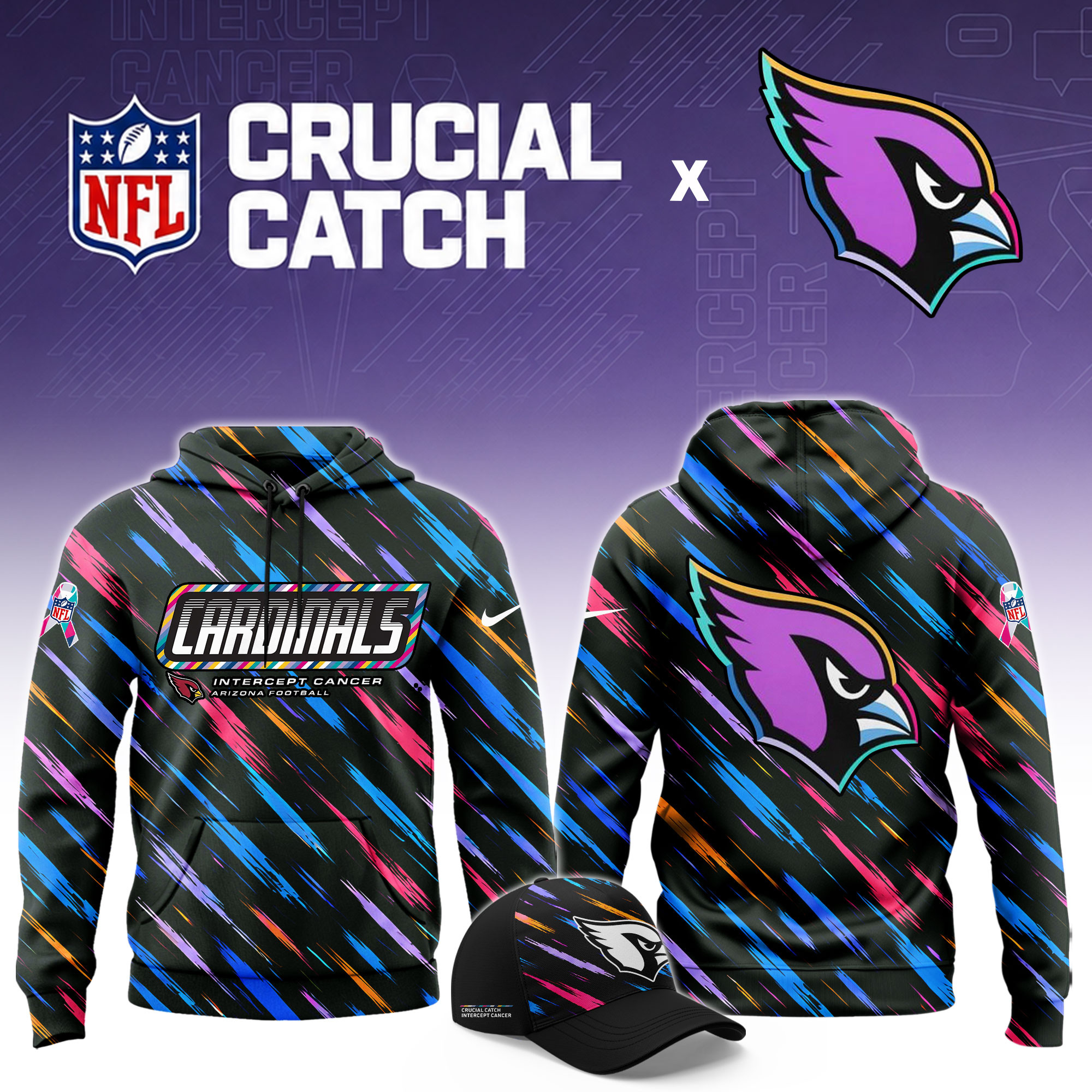 Arizona Cardinals 2026 Breast Cancer Awareness Limited Hoodie PB7OF1F
