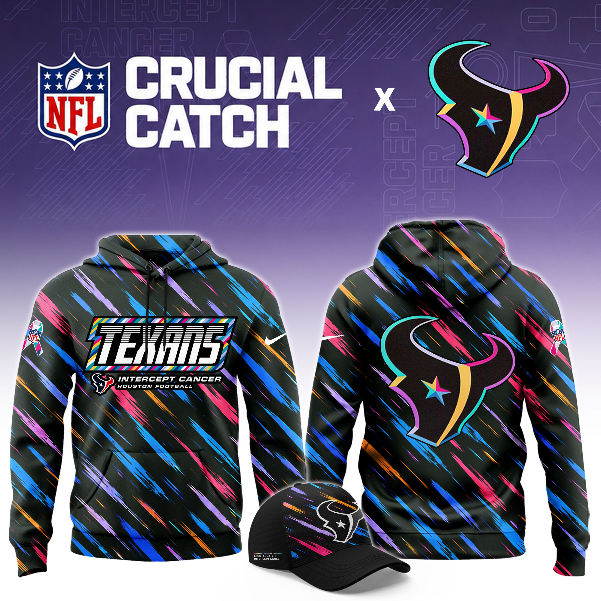 Houston Texans 2026 Breast Cancer Awareness Limited Hoodie PBWHWN1
