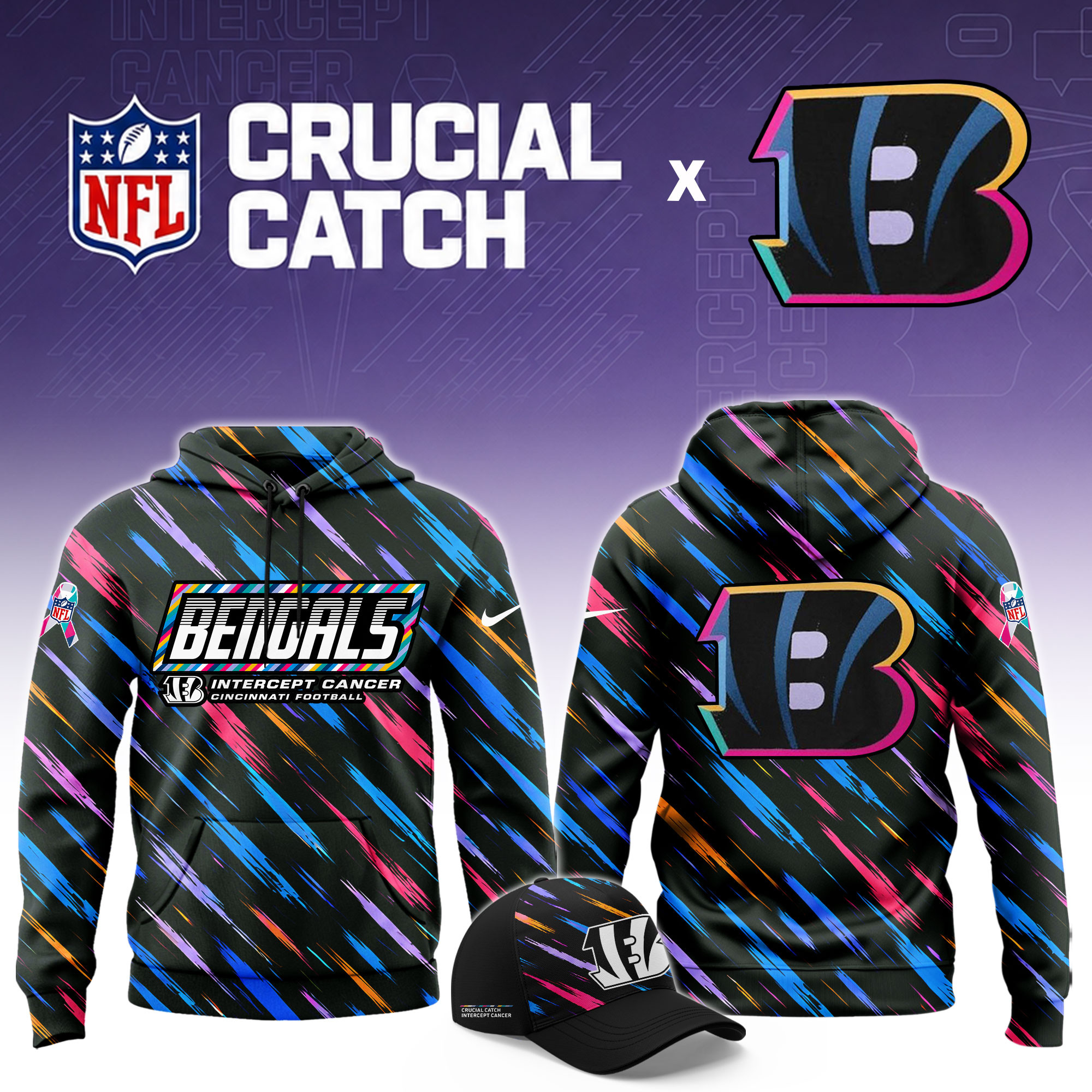 Cincinnati Bengals 2026 Breast Cancer Awareness Limited Hoodie PBHY1Q1