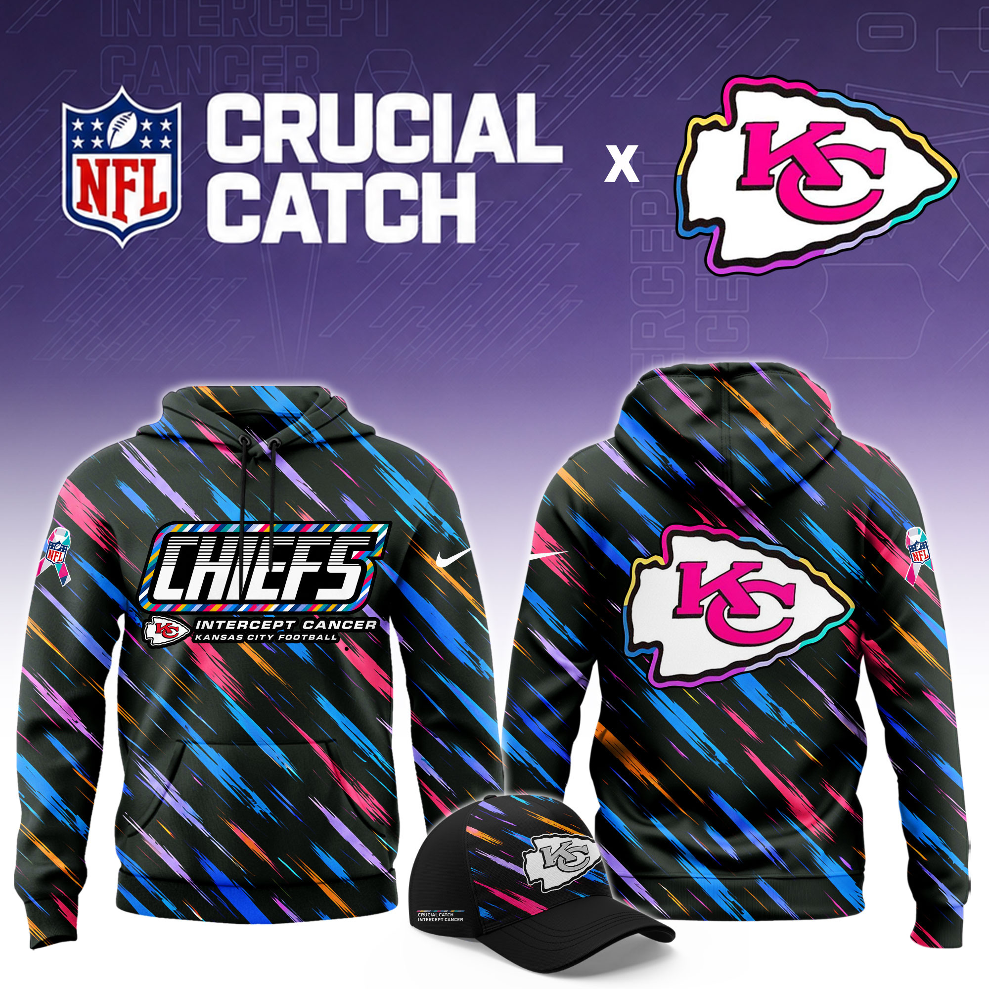 Kansas City Chiefs 2026 Breast Cancer Awareness Limited Hoodie PB6XOVZ