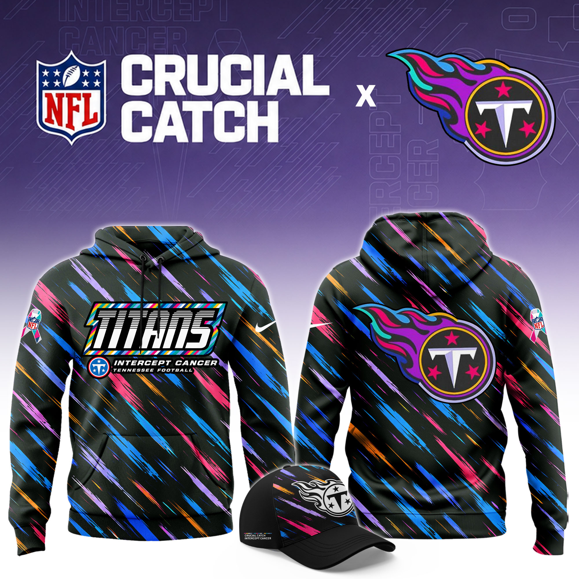 Tennessee Titans 2026 Breast Cancer Awareness Limited Hoodie PB6UDPN