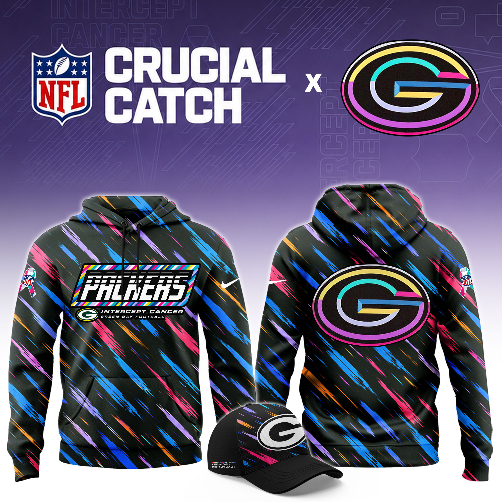 Green Bay Packers 2026 Breast Cancer Awareness Limited Hoodie PB3WVPJ