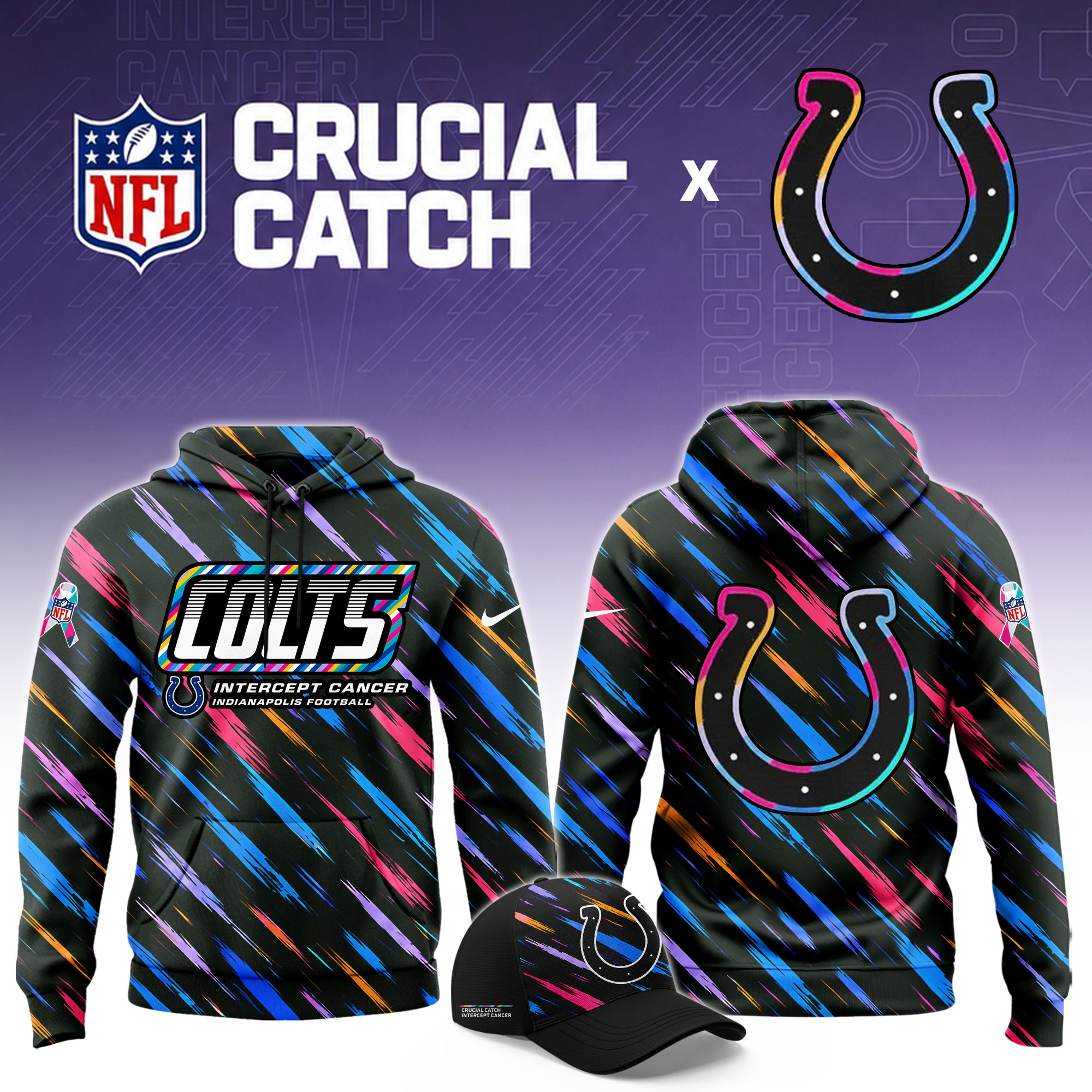 Indianapolis Colts 2026 Breast Cancer Awareness Limited Hoodie PBUEANP