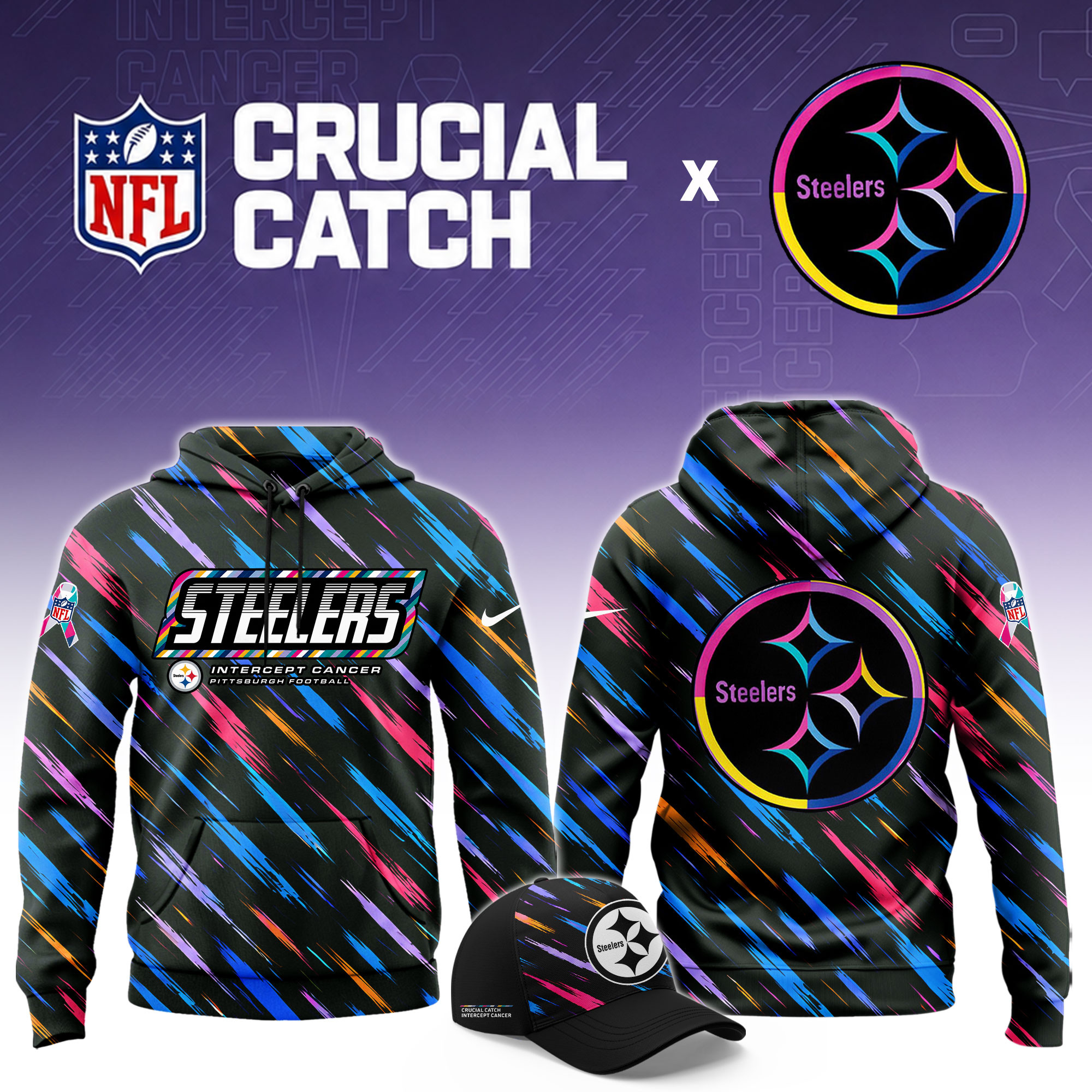 Pittsburgh Steelers 2026 Breast Cancer Awareness Limited Hoodie PB0QN7R