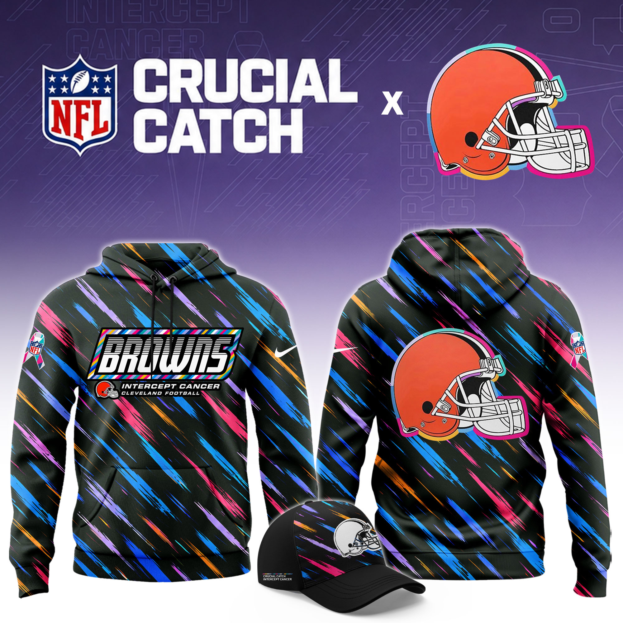 Cleveland Browns 2026 Breast Cancer Awareness Limited Hoodie PB37021
