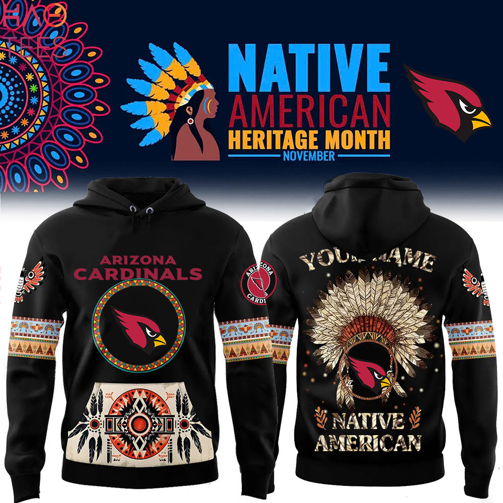 Arizona Cardinals Native American Heritage Month Custom Name Hoodie PBELI3C