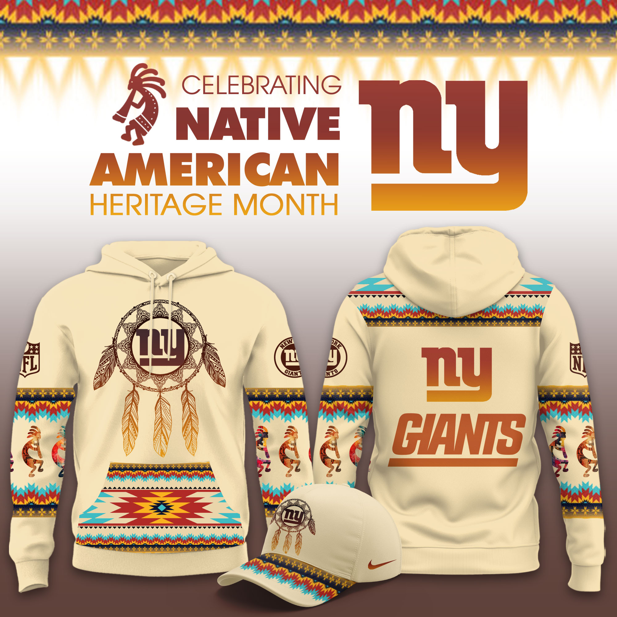 New York Giants Native American Heritage Limited Hoodie PBKXR6T