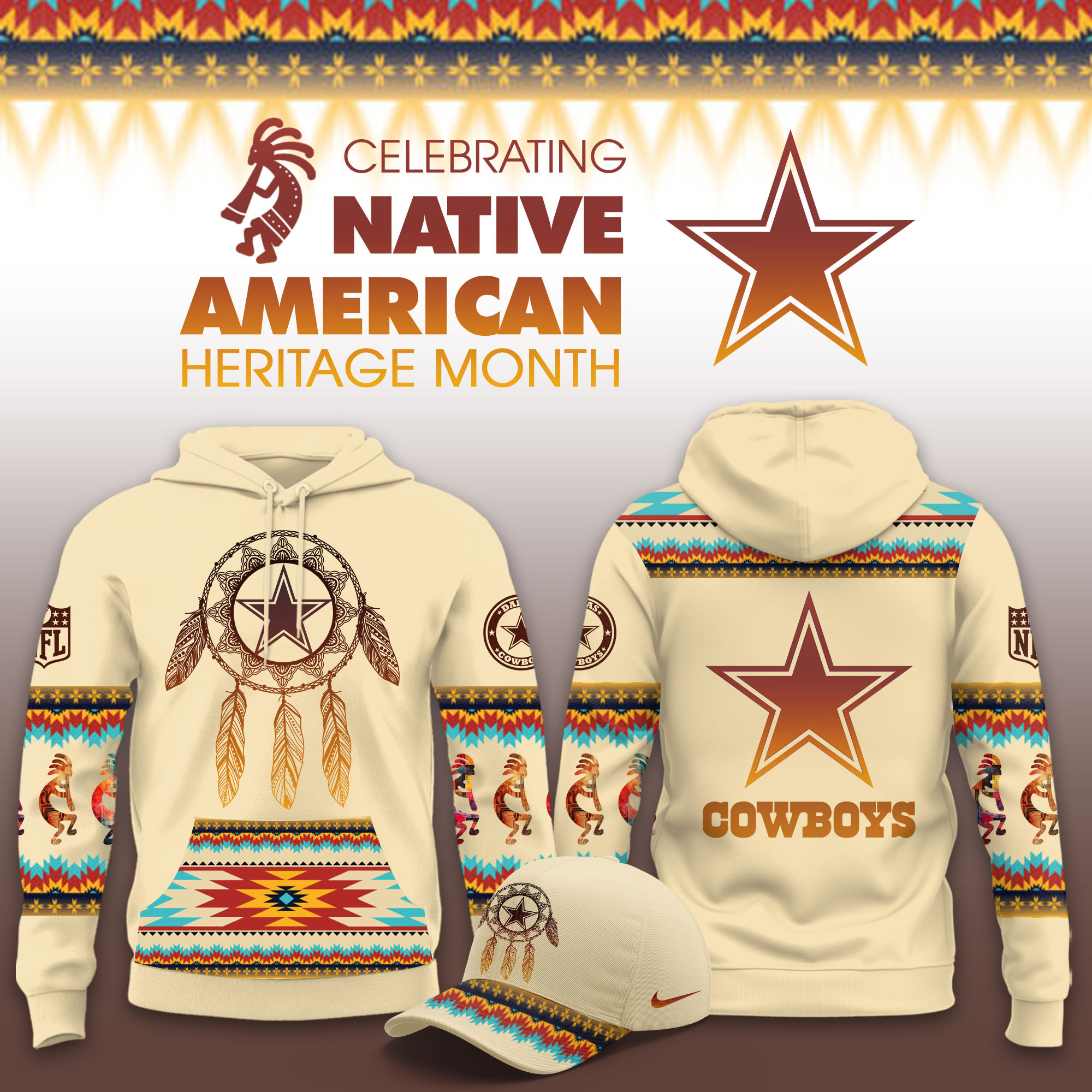 Dallas Cowboys Native American Heritage Limited Hoodie PBXD6FT