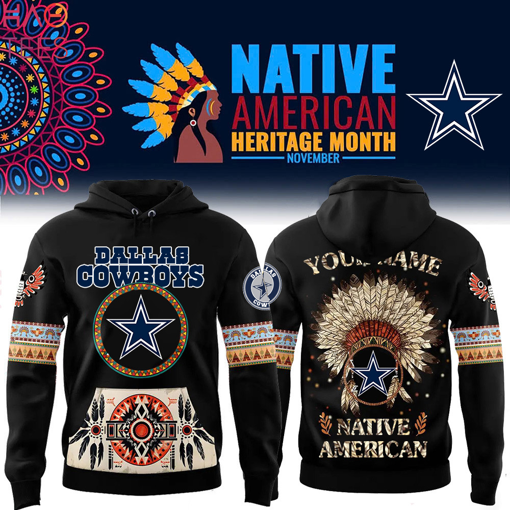 Dallas Cowboys Native American Heritage Month Custom Name Hoodie PBKAZTK