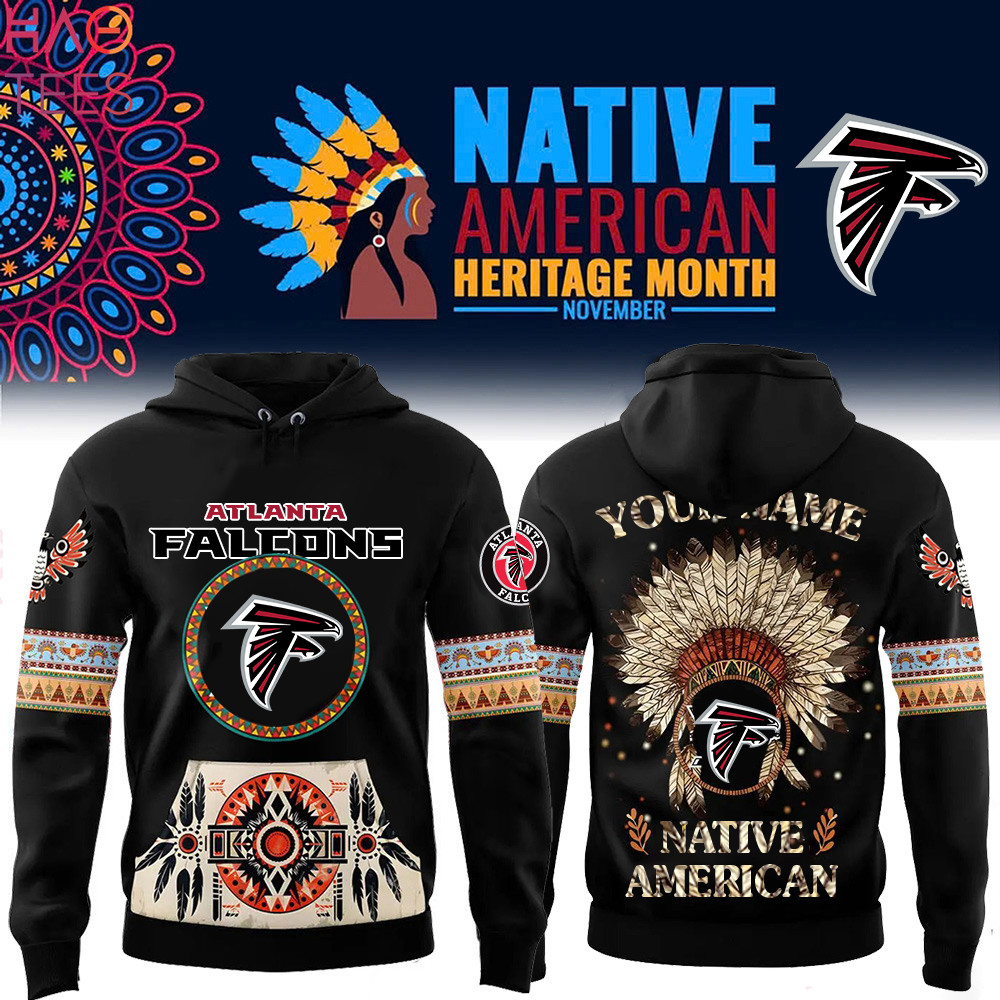 Atlanta Falcons Native American Heritage Month Custom Name Hoodie PB3N25E