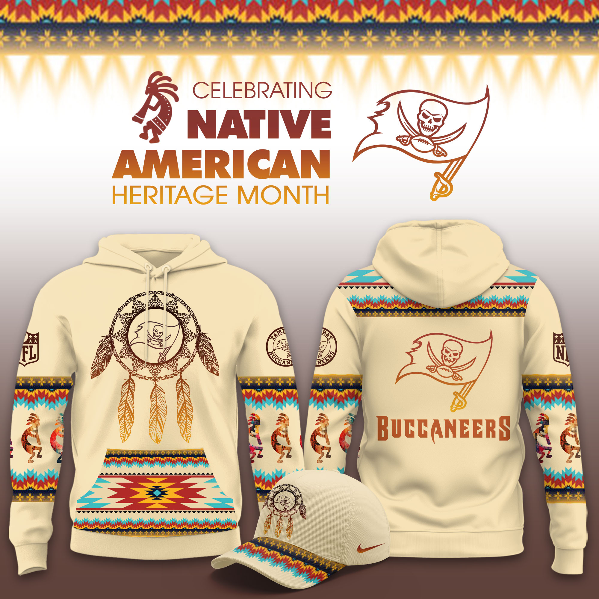 Tampa Bay Buccaneers Native American Heritage Limited Hoodie PB651CY