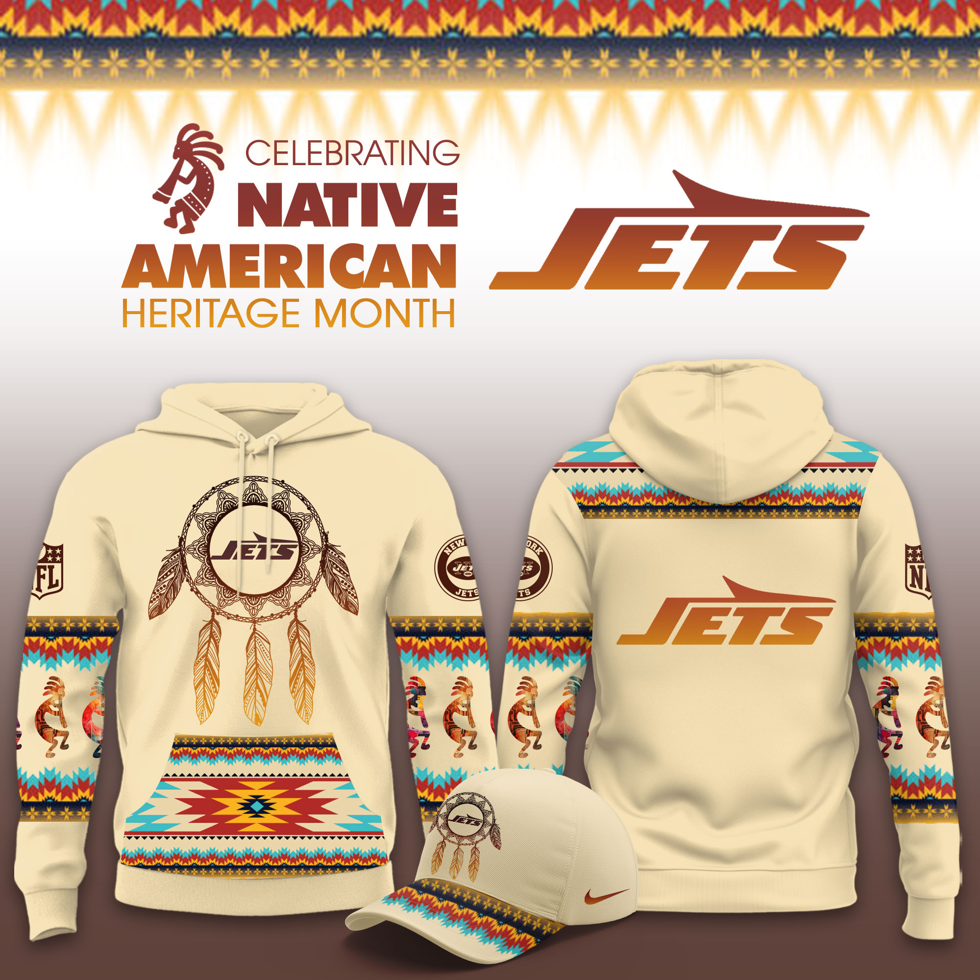 New York Jets Native American Heritage Limited Hoodie PB9XN64