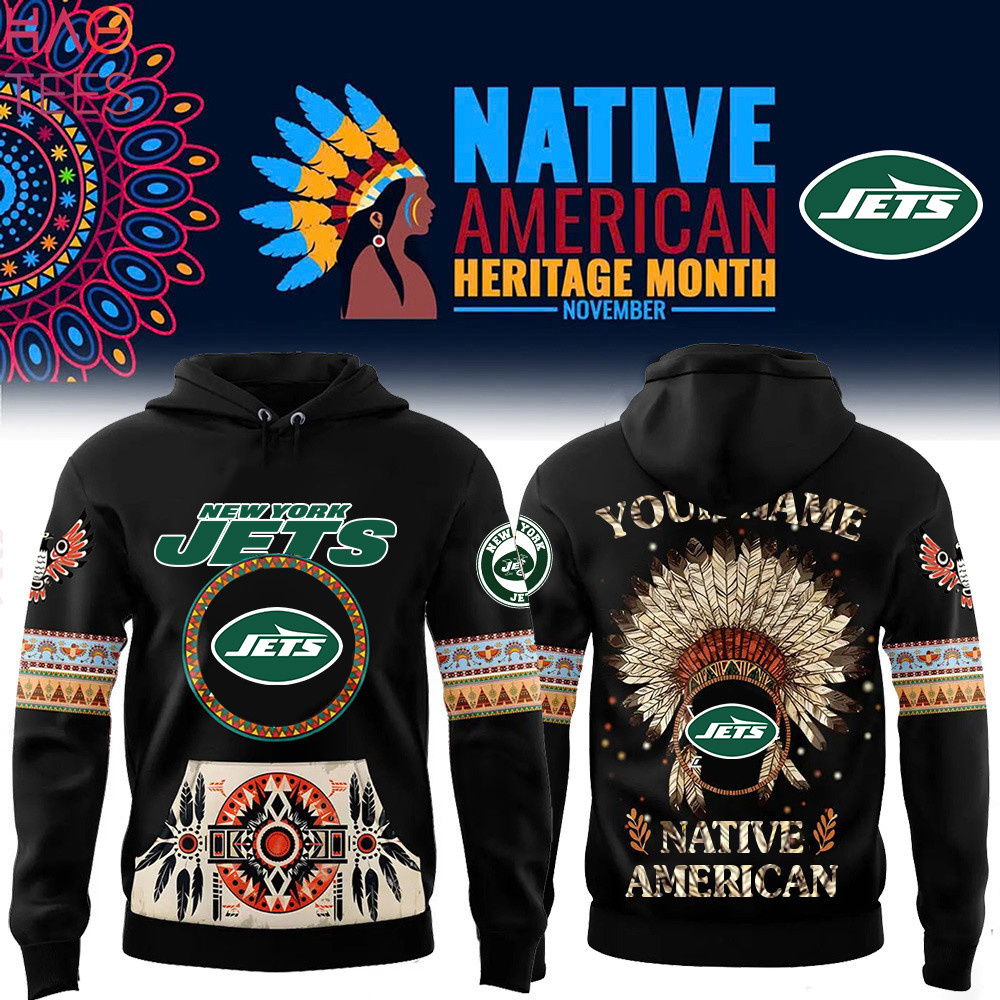 New York Jets Native American Heritage Month Custom Name Hoodie PBHFUPP