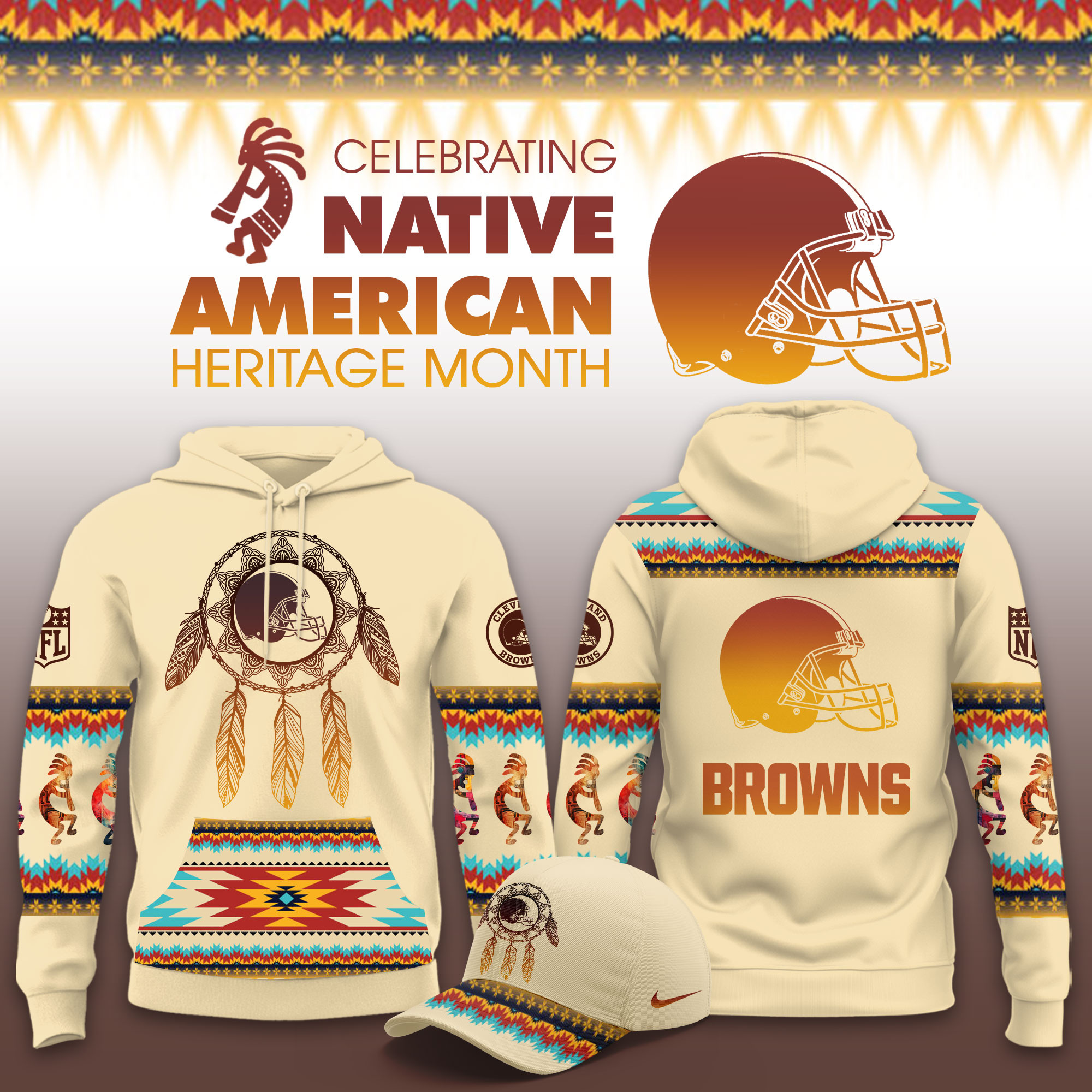 Cleveland Browns Native American Heritage Limited Hoodie PBYPKBW