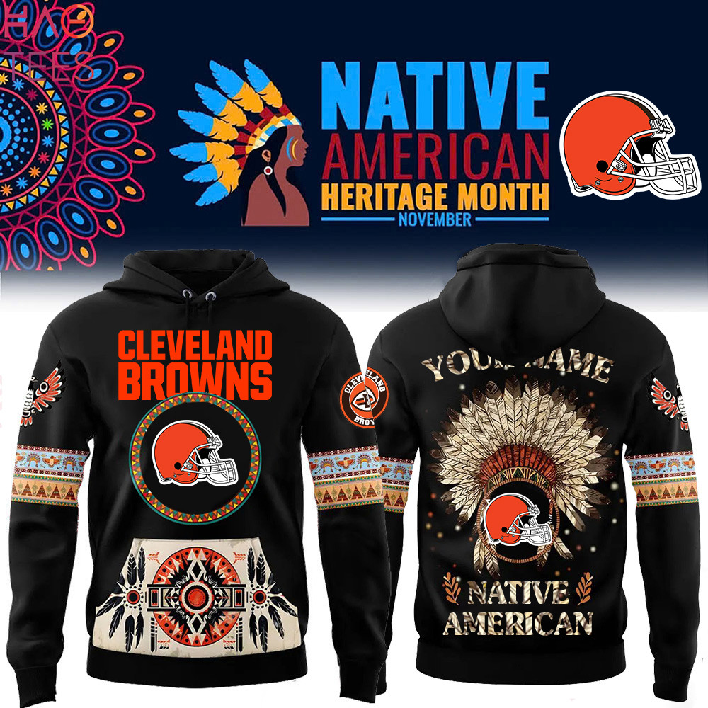 Cleveland Browns Native American Heritage Month Custom Name Hoodie PB231EC