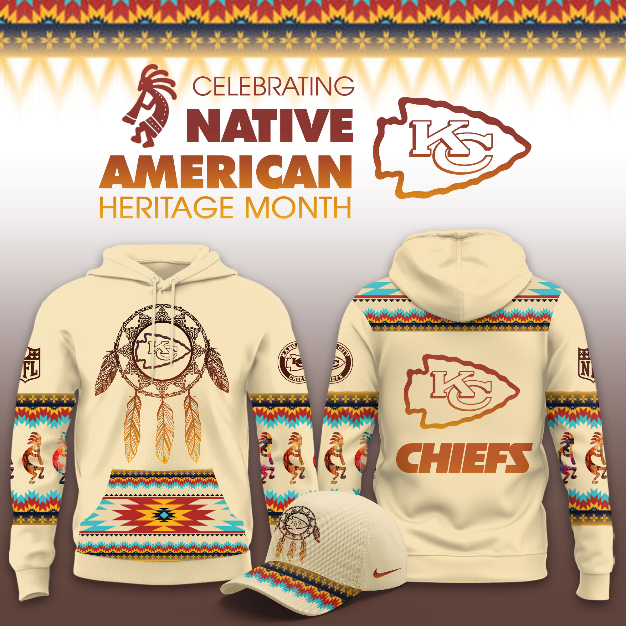 Kansas City Chiefs Native American Heritage Limited Hoodie PBCOEF3