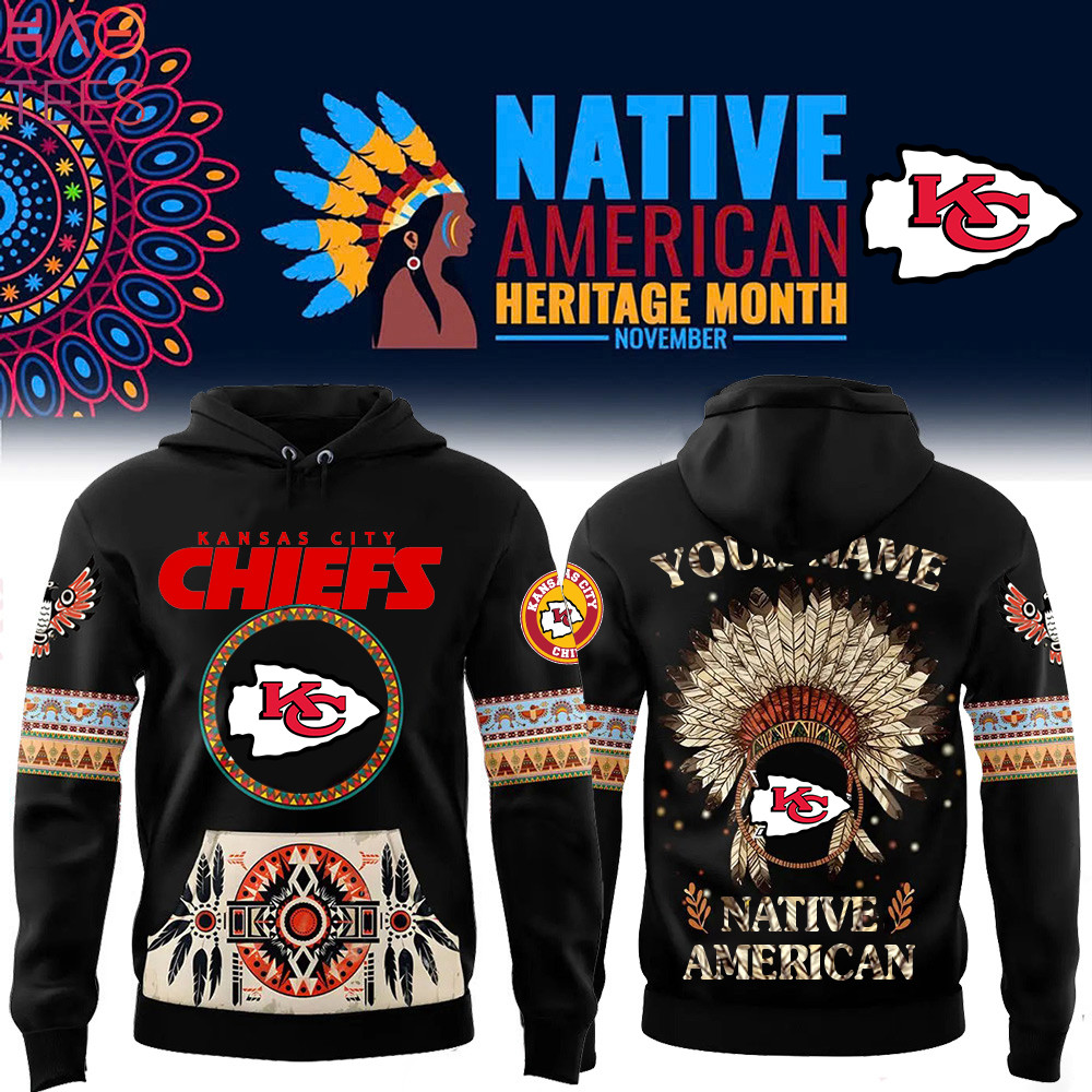 Kansas City Chiefs Native American Heritage Month Custom Name Hoodie PBWPY13