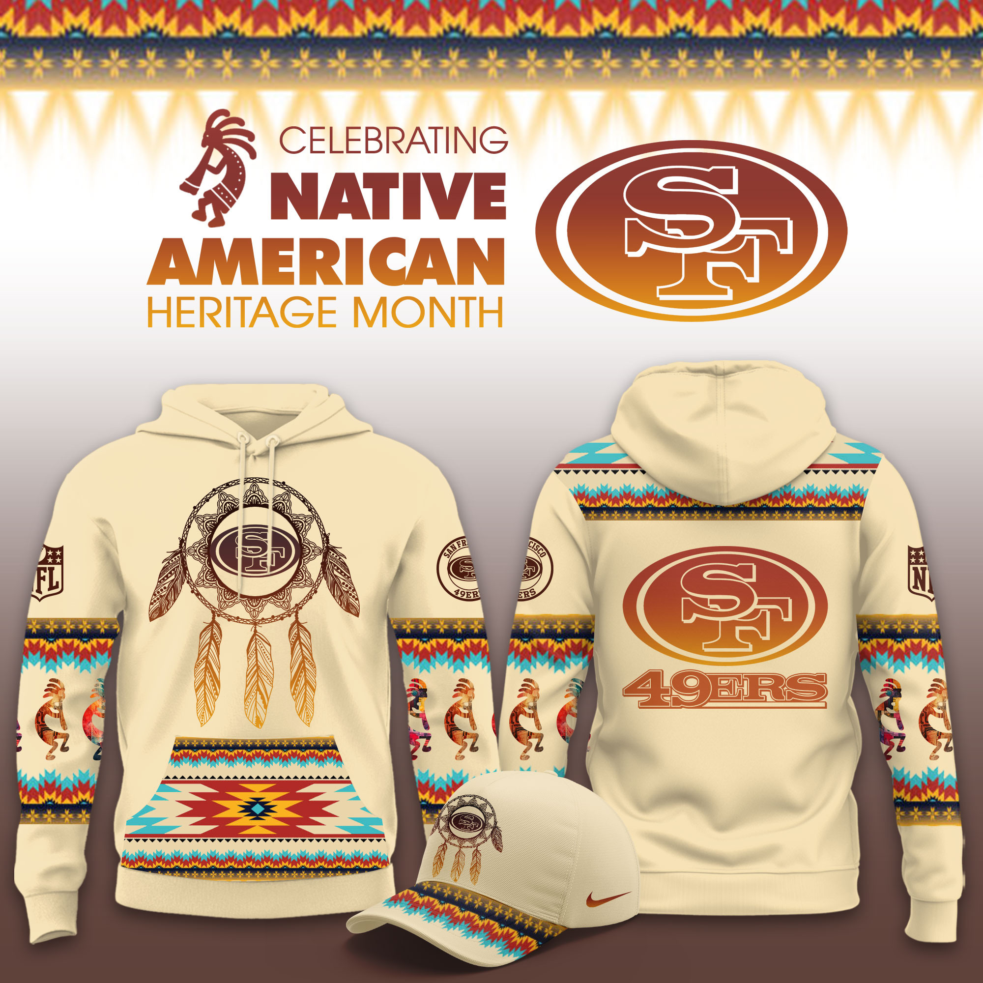 San Francisco 49ers Native American Heritage Limited Hoodie PBBEPZ4