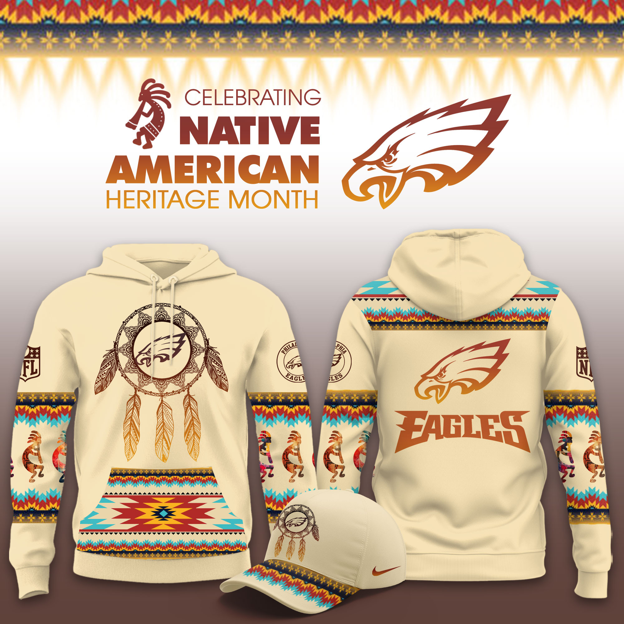 Philadelphia Eagles Native American Heritage Limited Hoodie PBEK1VR