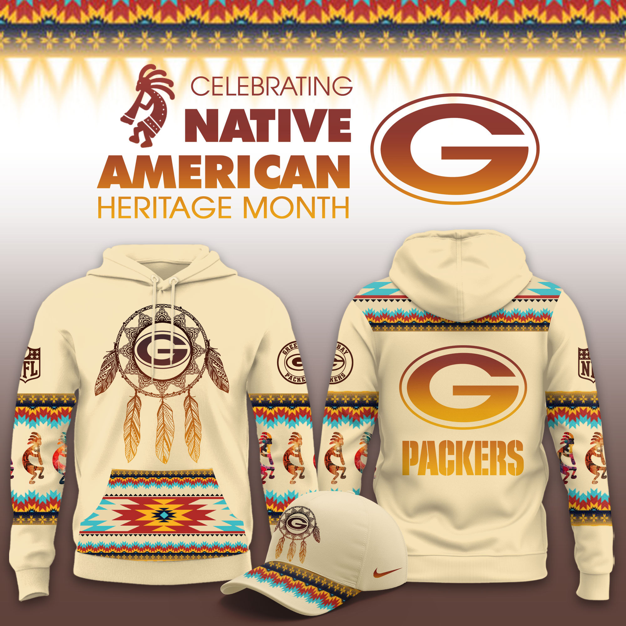 Green Bay Packers Native American Heritage Limited Hoodie PBLHY5I