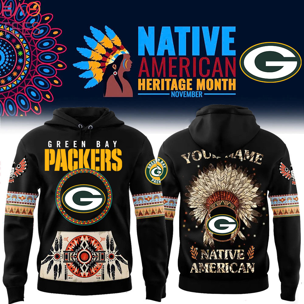 Green Bay Packers Native American Heritage Month Custom Name Hoodie PB5L2A2