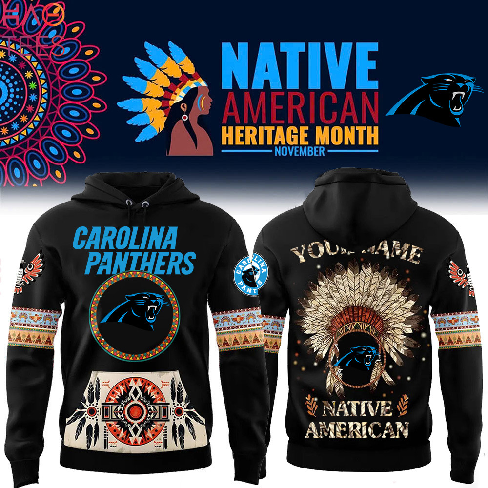 Carolina Panthers Native American Heritage Month Custom Name Hoodie PBXIK1E