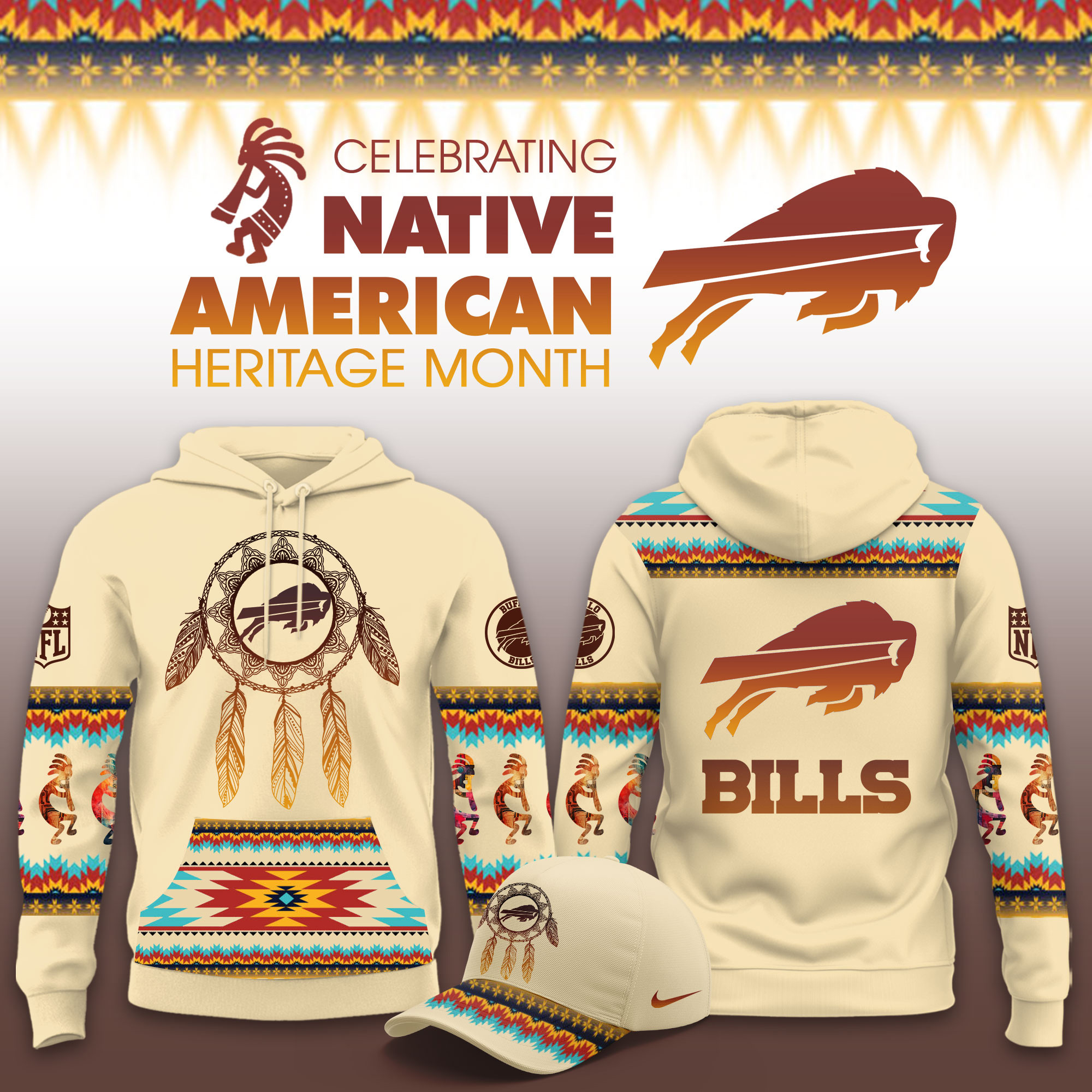 Buffalo Bills Native American Heritage Limited Hoodie PBQ0BHZ