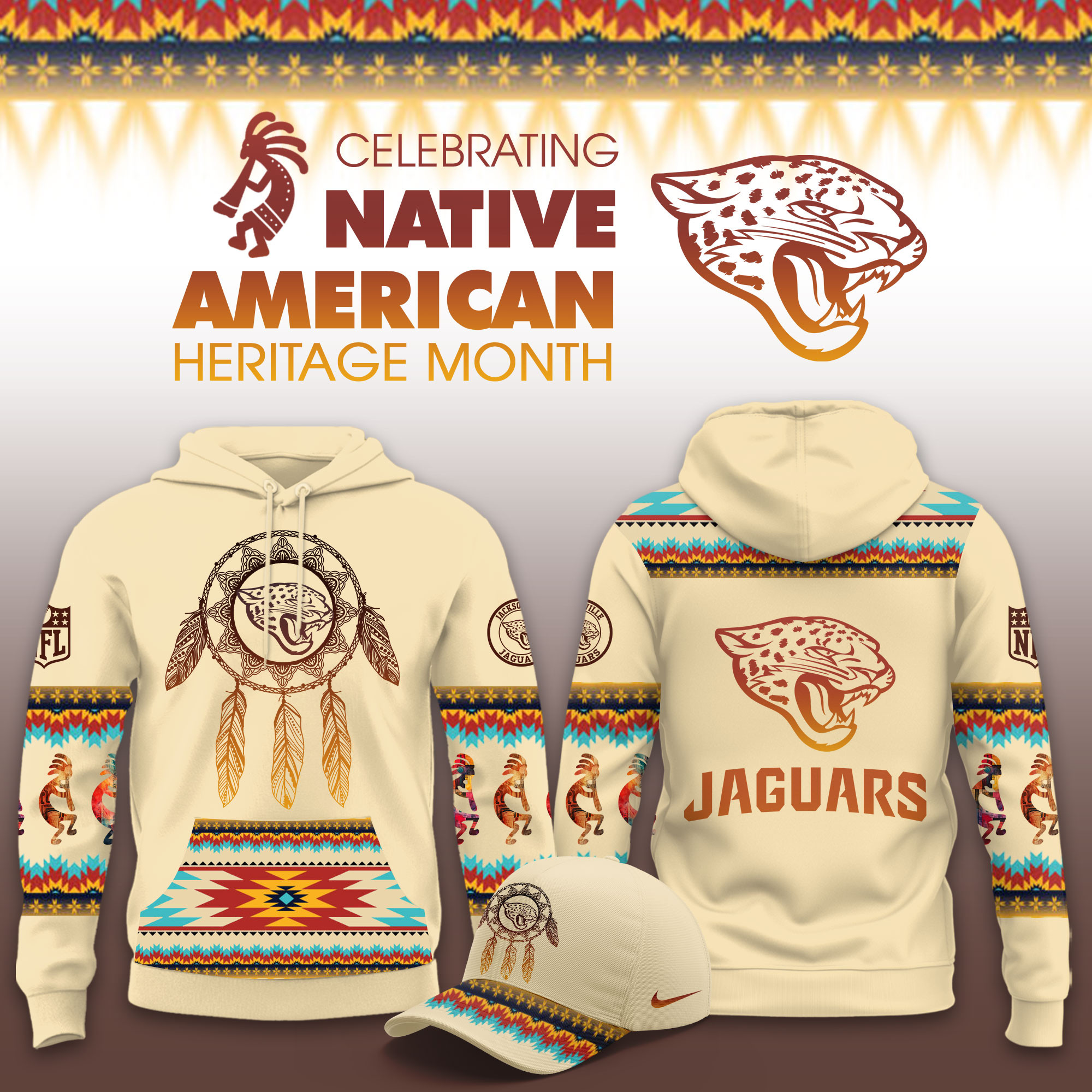Jacksonville Jaguars Native American Heritage Limited Hoodie PB8PZX1