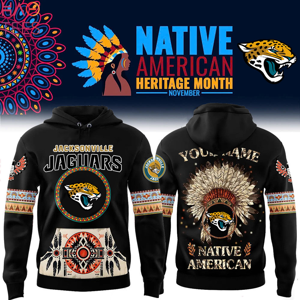 Jacksonville Jaguars Native American Heritage Month Custom Name Hoodie PB9TV0D