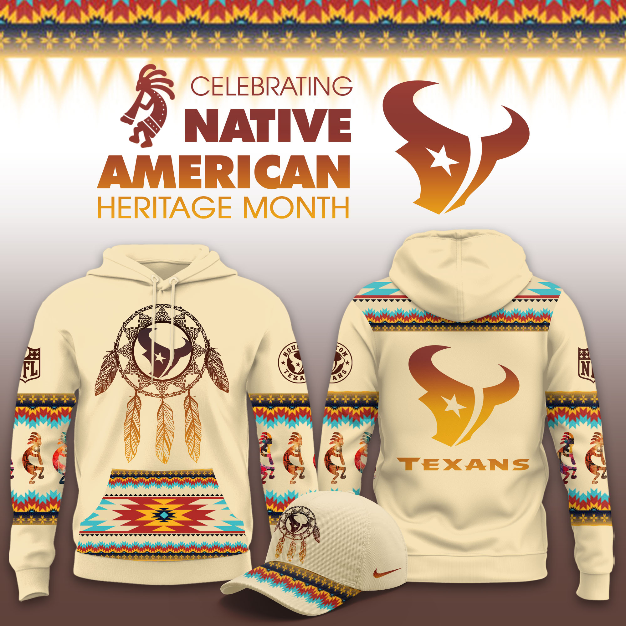 Houston Texans Native American Heritage Limited Hoodie PBG8WMB