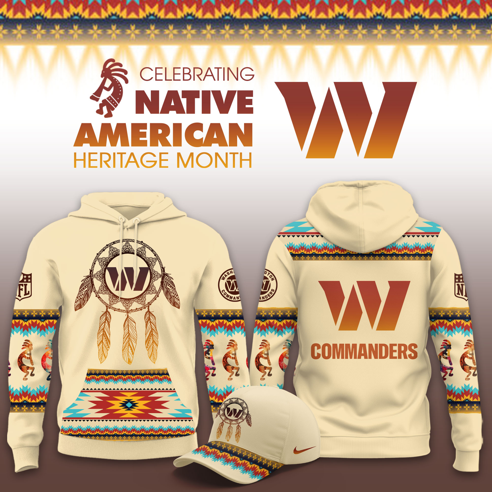 Washington Commanders Native American Heritage Limited Hoodie PBC5QBM