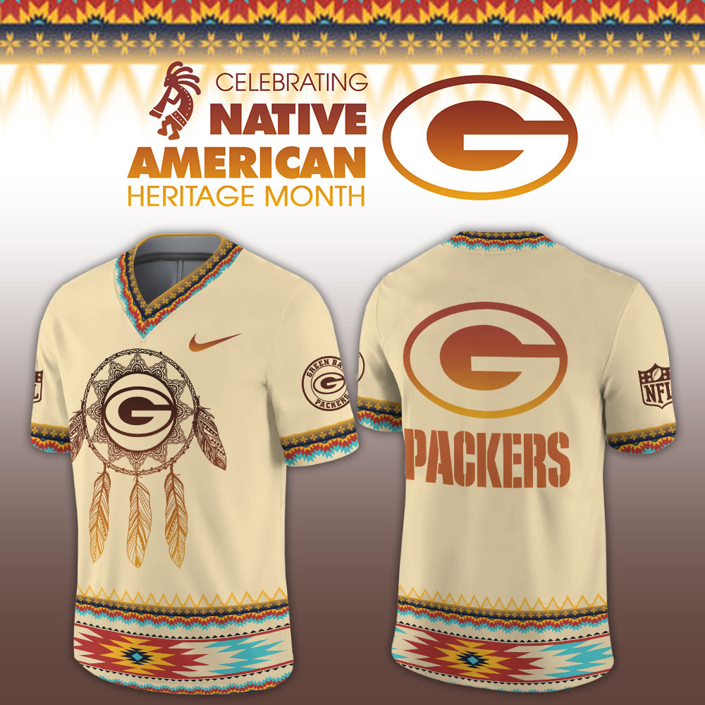 Green Bay Packers Native American Heritage Limited Football Jersey PBOBGRZ