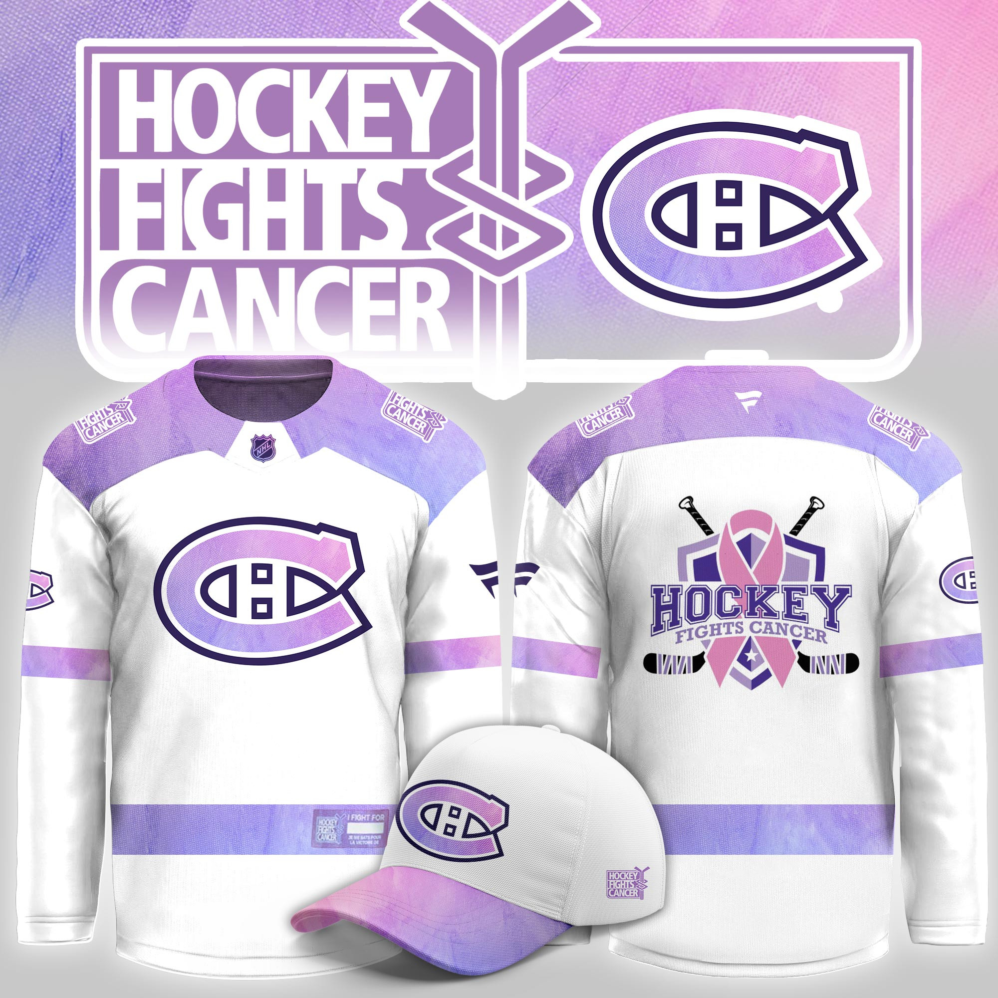 Montreal Canadiens Hockey Fight Cancer Limited Hockey Jersey PBR99XI