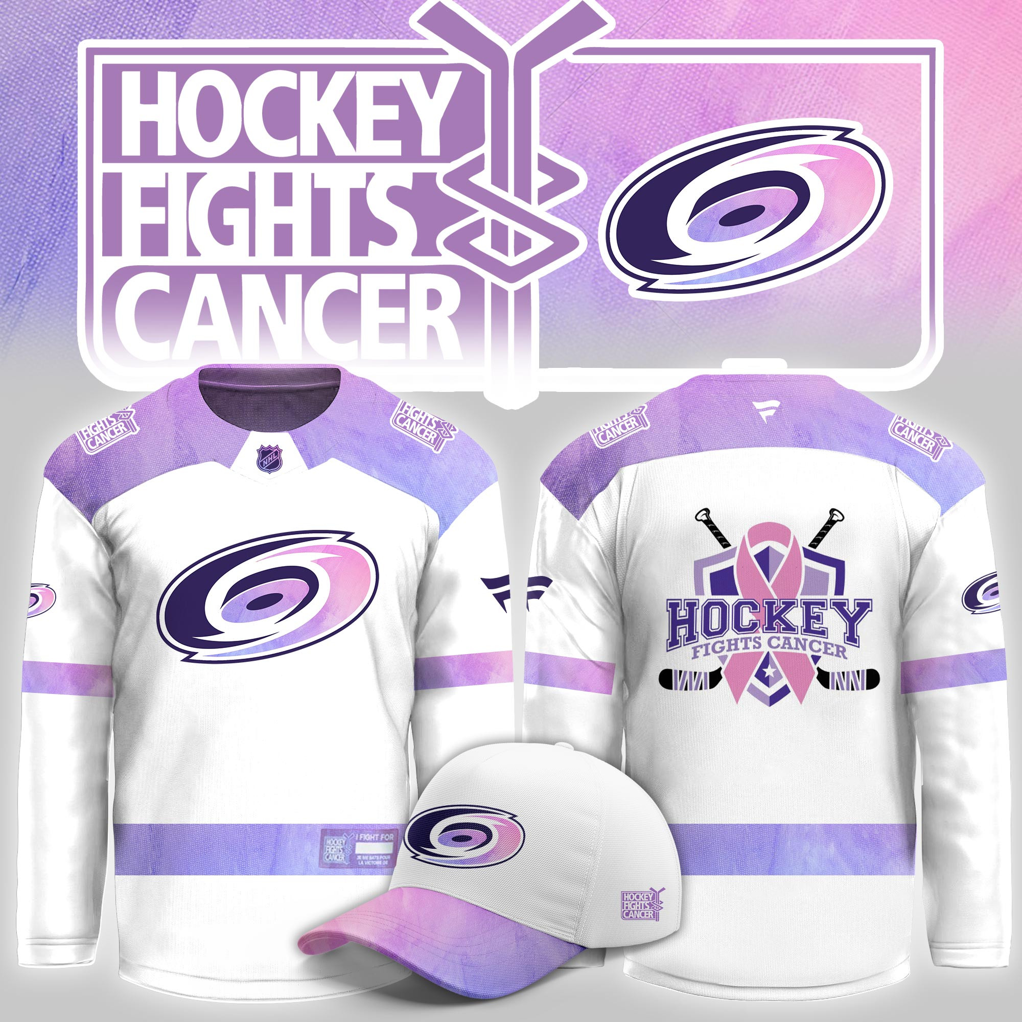 Carolina Hurricanes Hockey Fight Cancer Limited Hockey Jersey PB30TYC