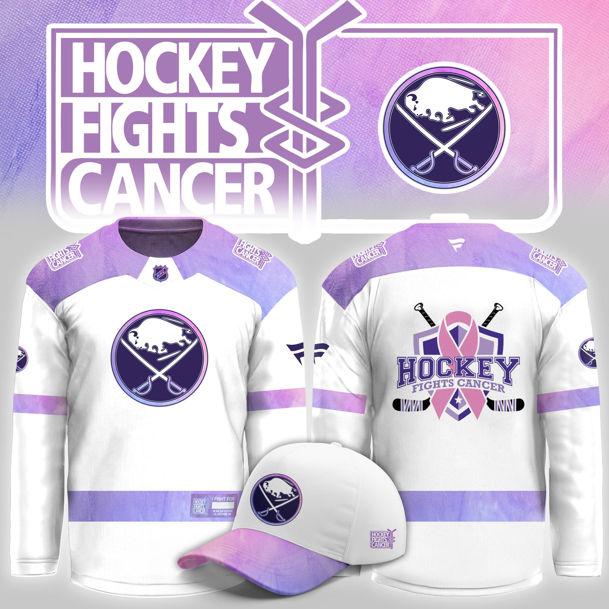 Buffalo Sabres Hockey Fight Cancer Limited Hockey Jersey PBR6UTY