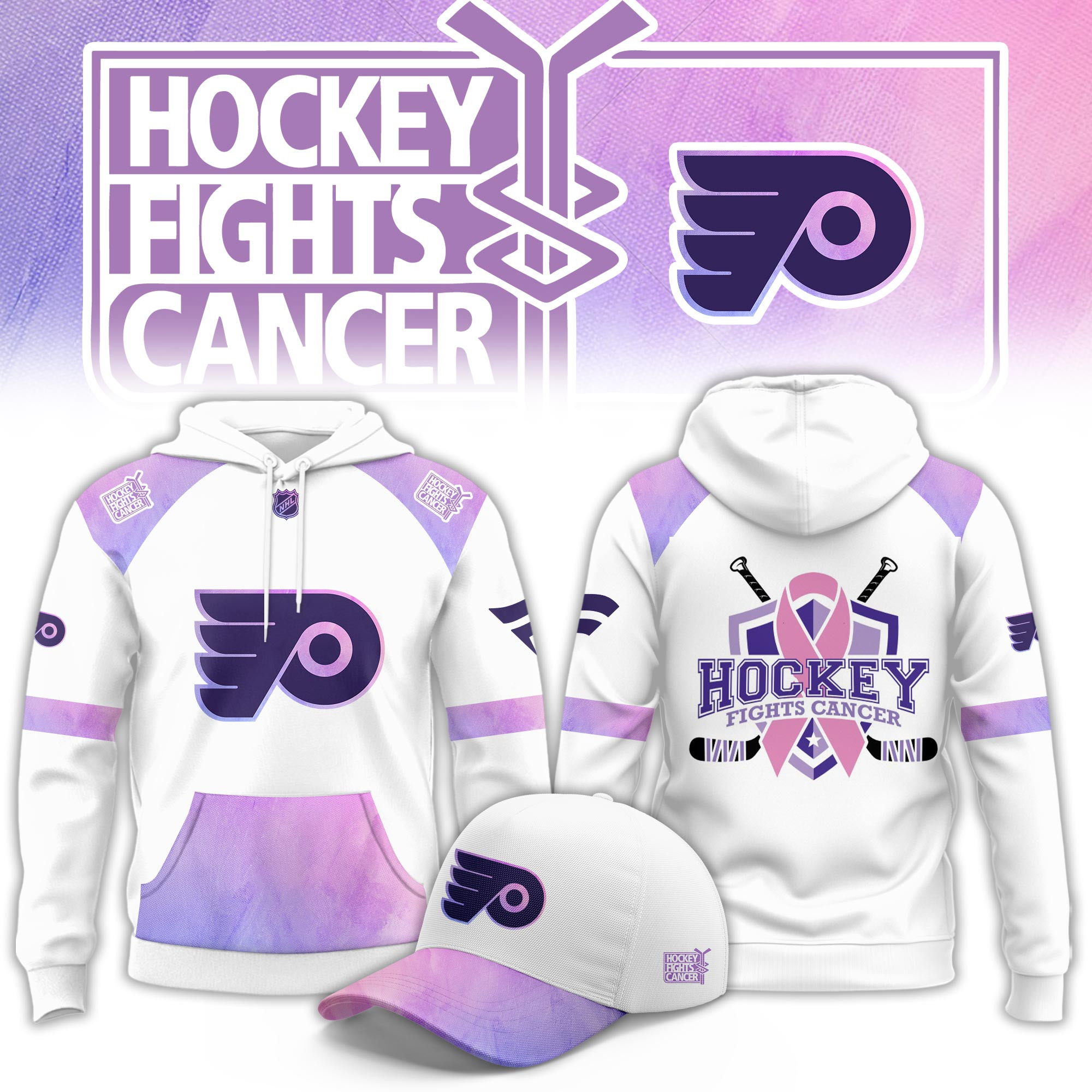 Philadelphia Flyers Hockey Fight Cancer Limited Hoodie PBJFWRI