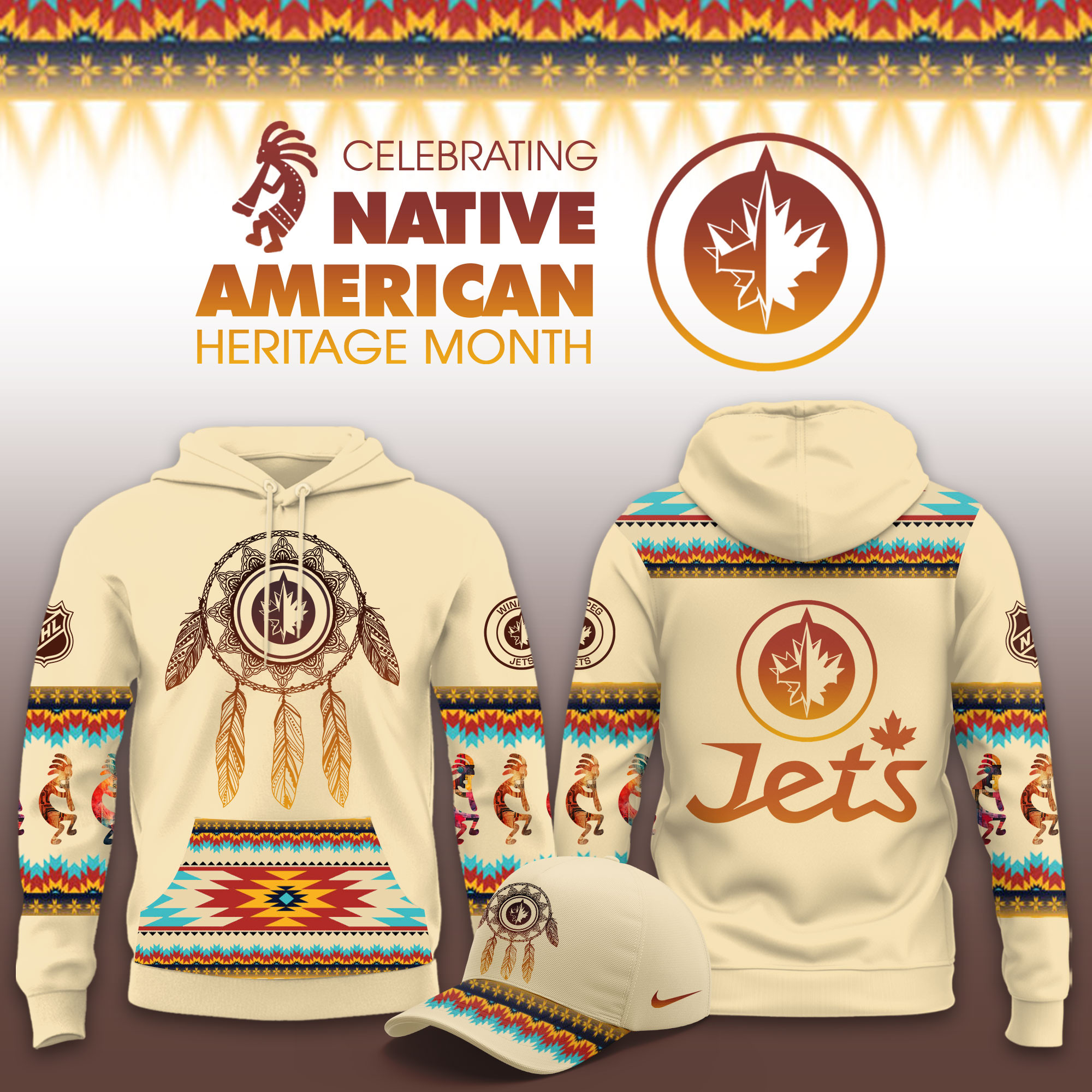 Winnipeg Jets Native American Heritage Limited Hoodie PBQ6FR7