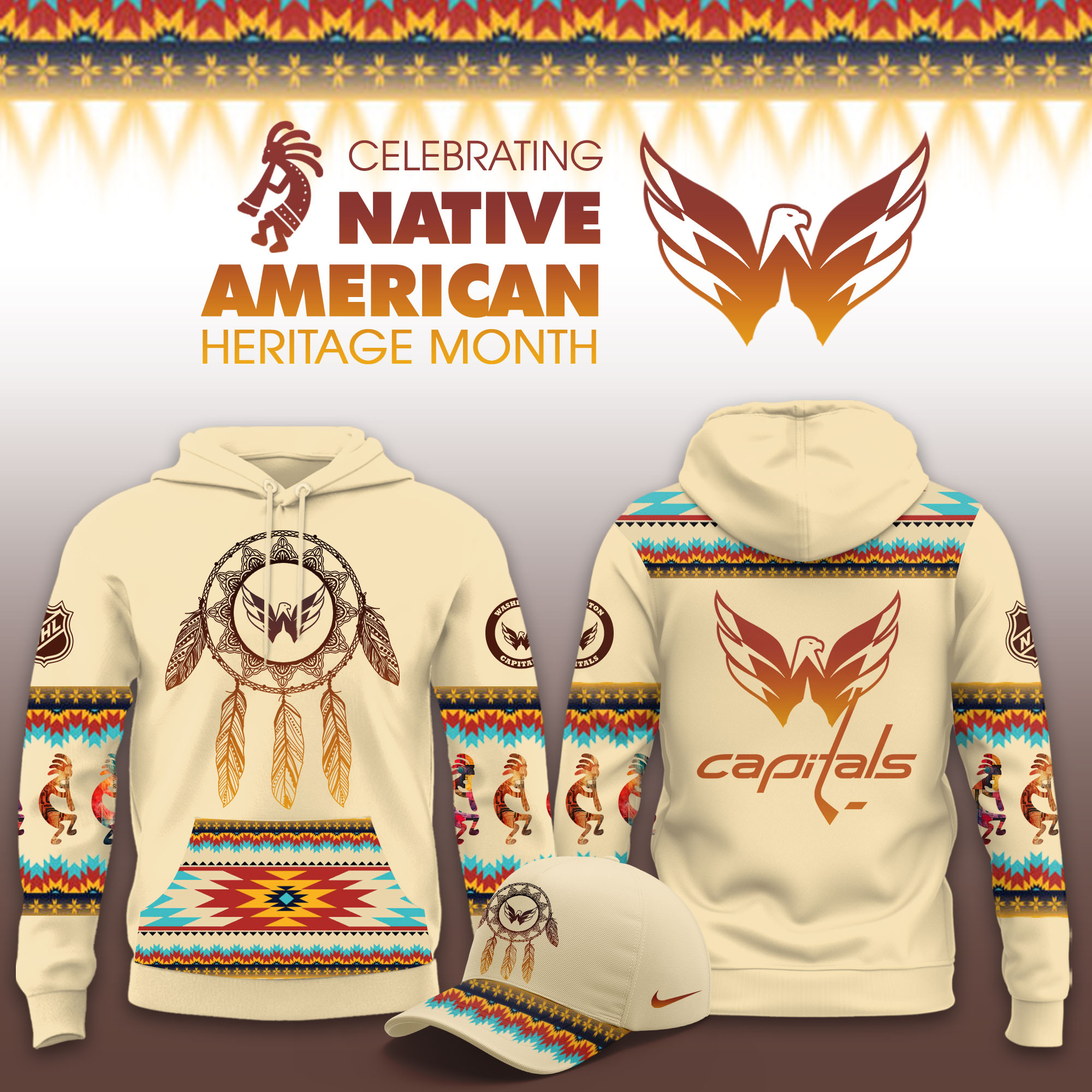 Washington Capitals Native American Heritage Limited Hoodie PBPRBSP