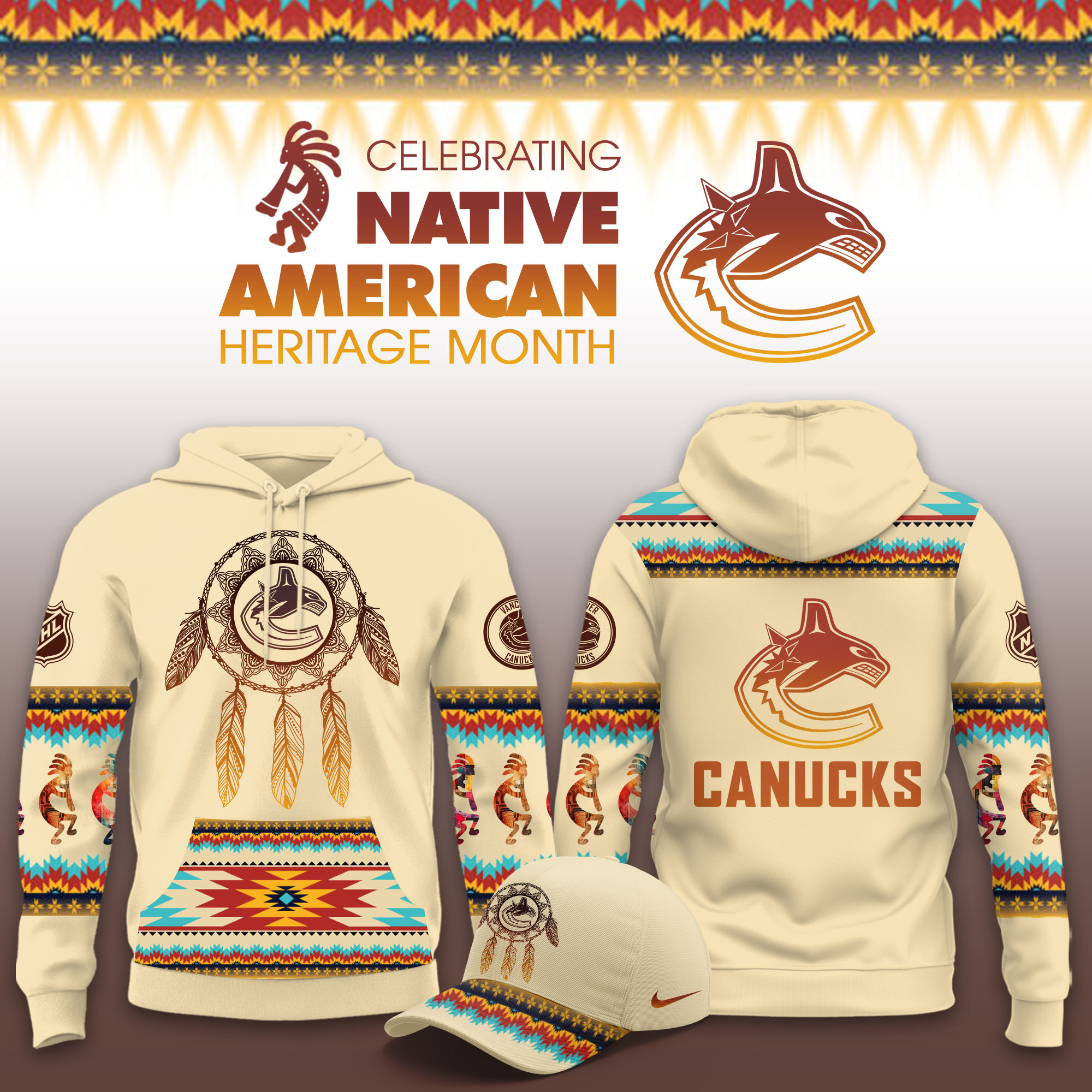 Vancouver Canucks Native American Heritage Limited Hoodie PB8GWVC