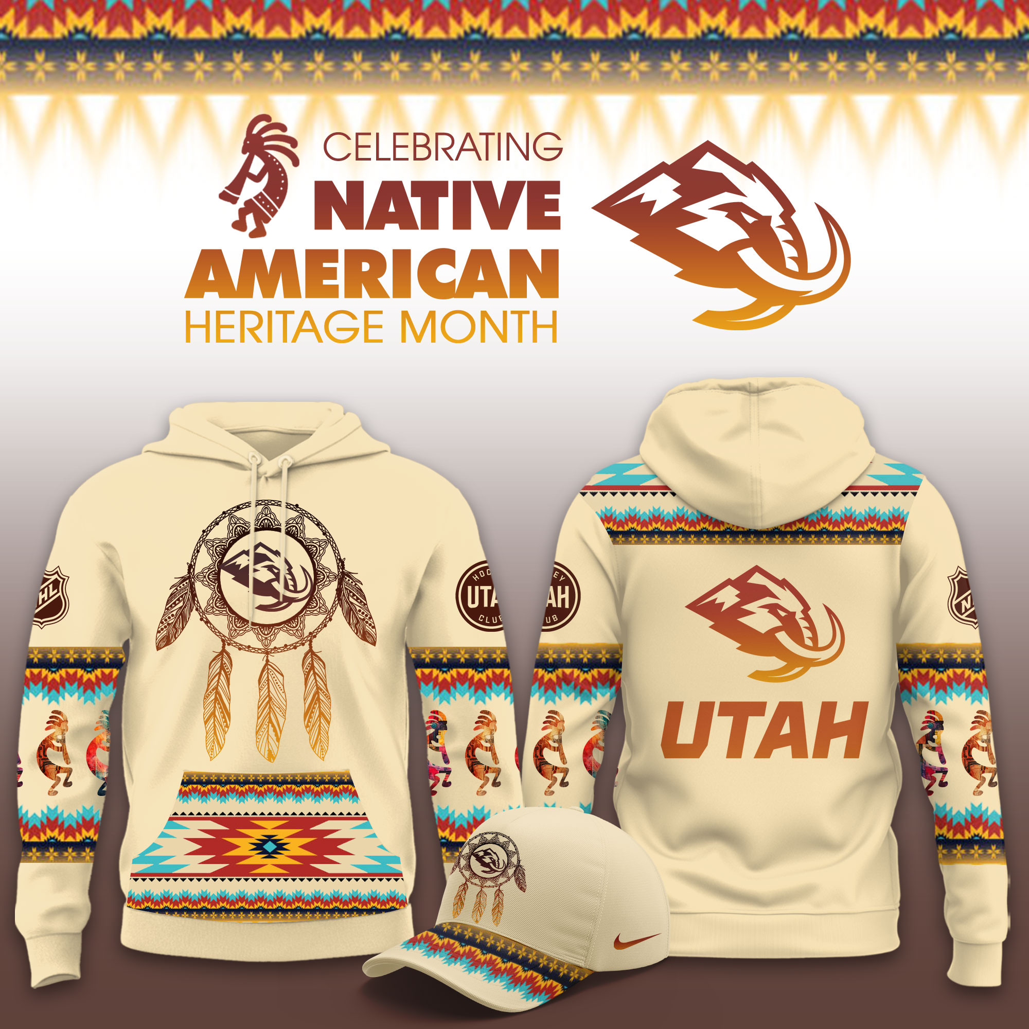 Utah Mammoth Native American Heritage Limited Hoodie PBVINPB