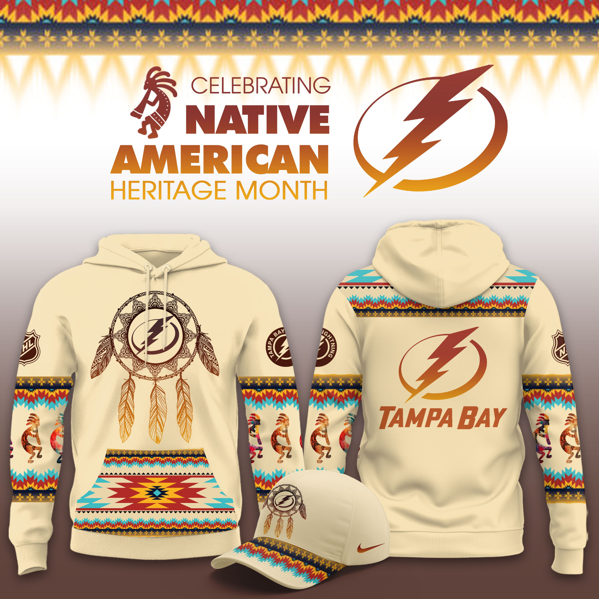Tampa Bay Lightning Native American Heritage Limited Hoodie PBI5R59