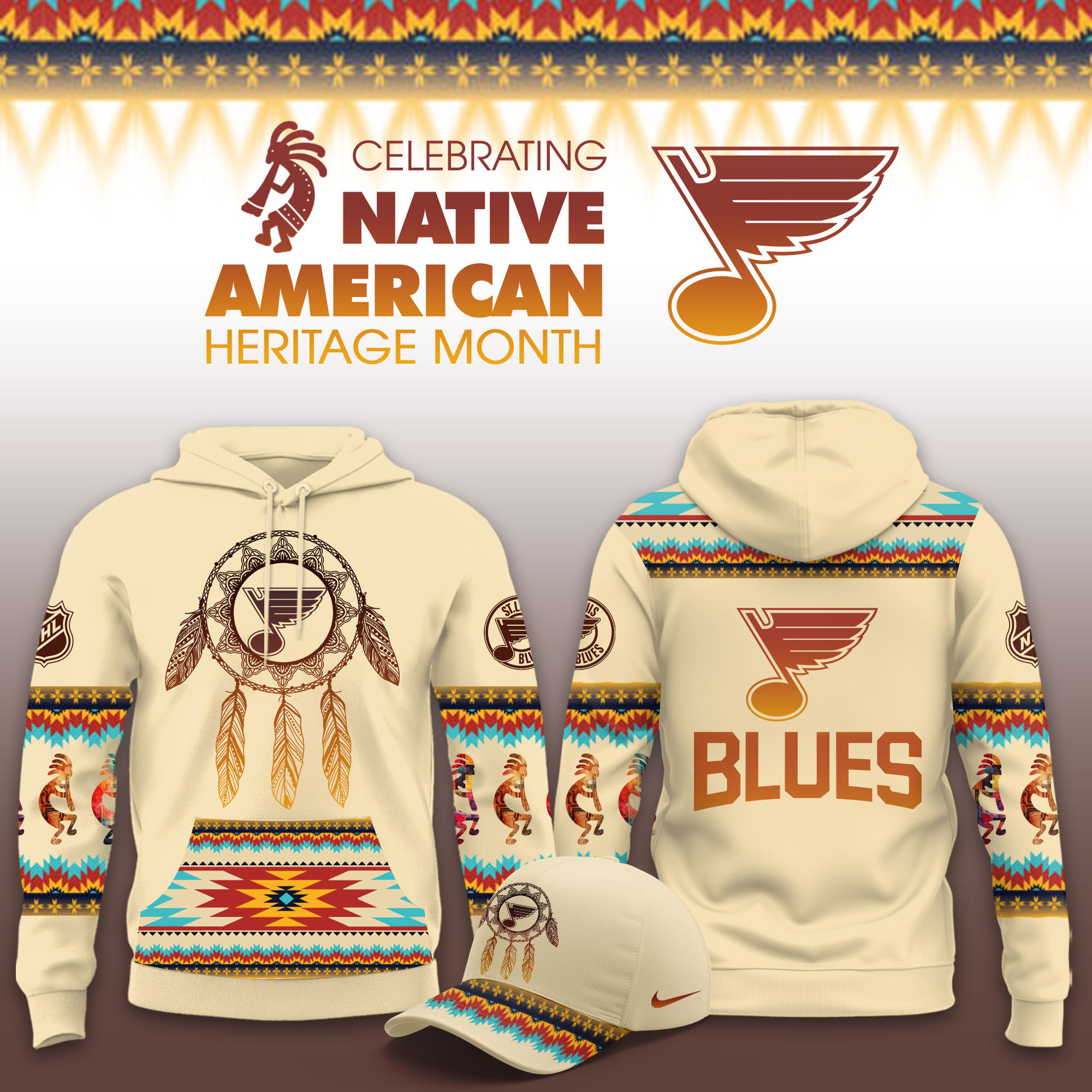 St. Louis Blues Native American Heritage Limited Hoodie PB3JP0Q