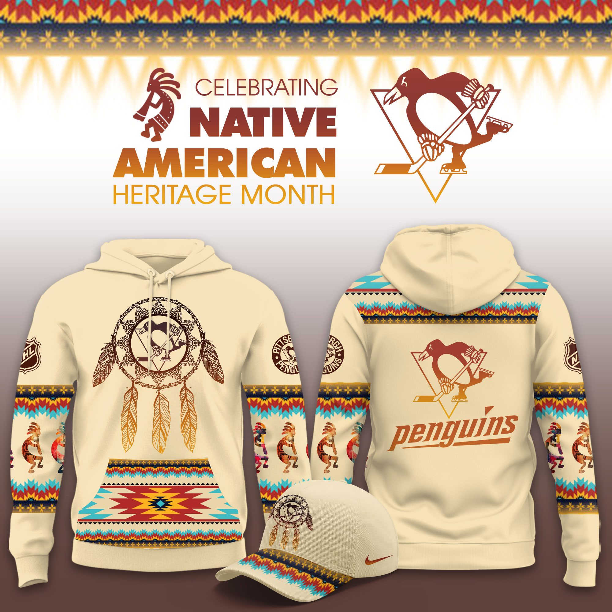Pittsburgh Penguins Native American Heritage Limited Hoodie PB289M7
