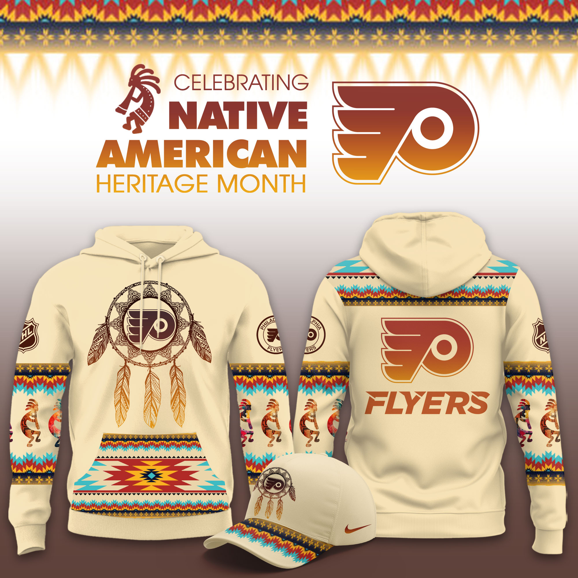 Philadelphia Flyers Native American Heritage Limited Hoodie PBM8JS2