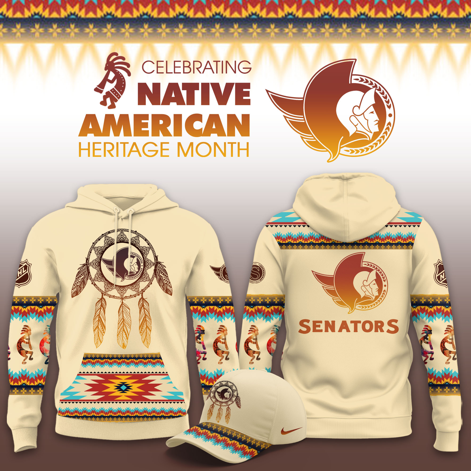 Ottawa Senators Native American Heritage Limited Hoodie PBDD7Z6