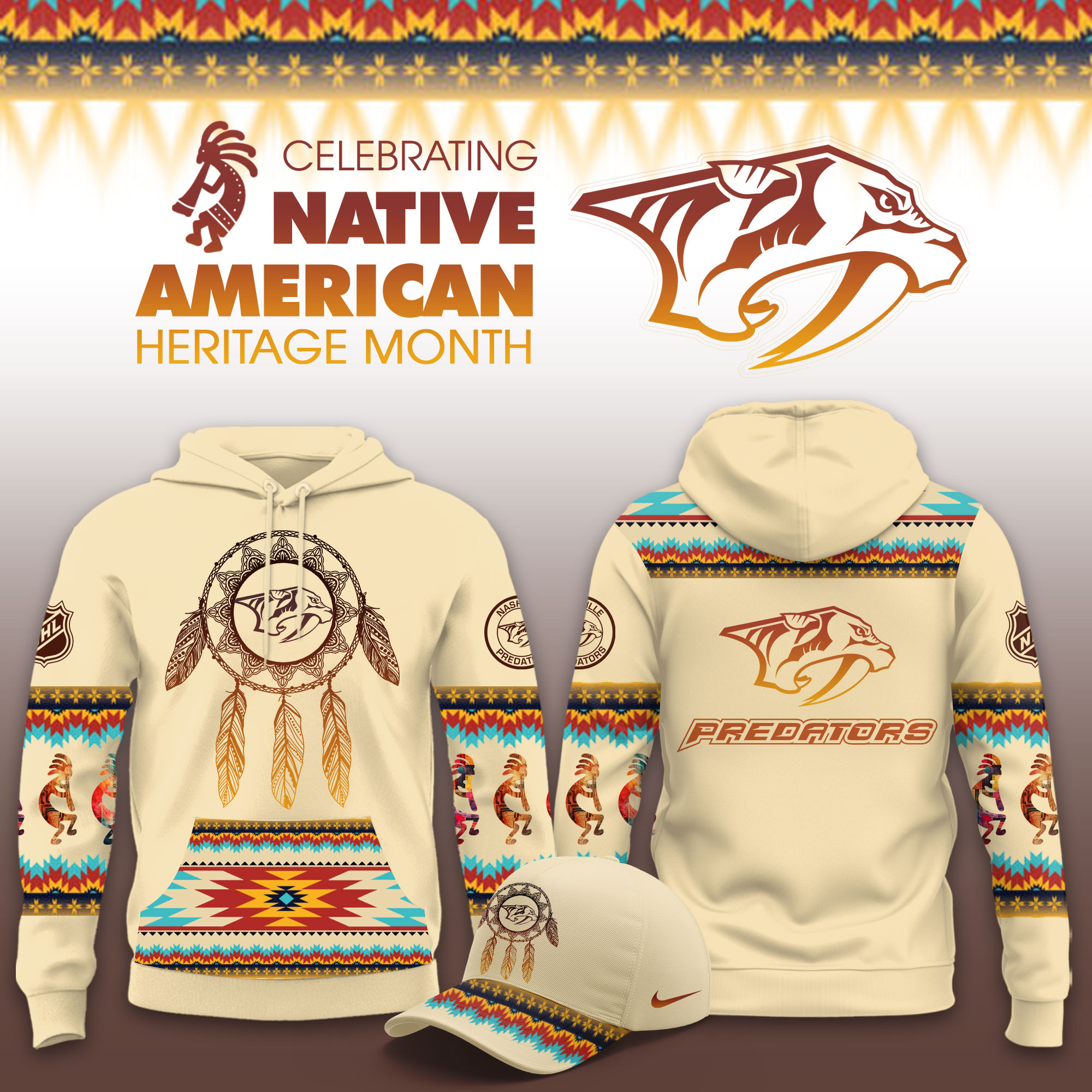 Nashville Predators Native American Heritage Limited Hoodie PBB71F7