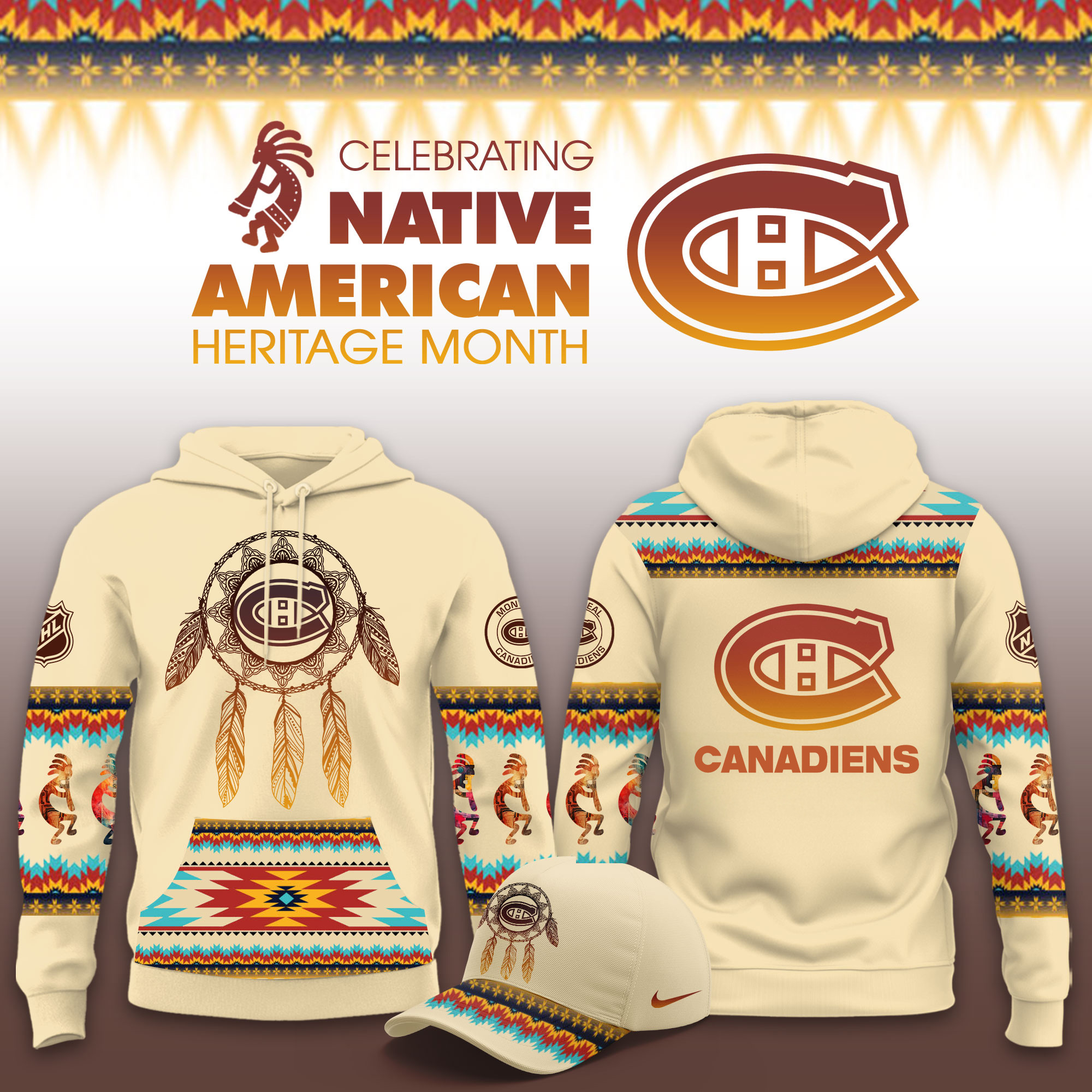 Montreal Canadiens Native American Heritage Limited Hoodie PBN4BTC