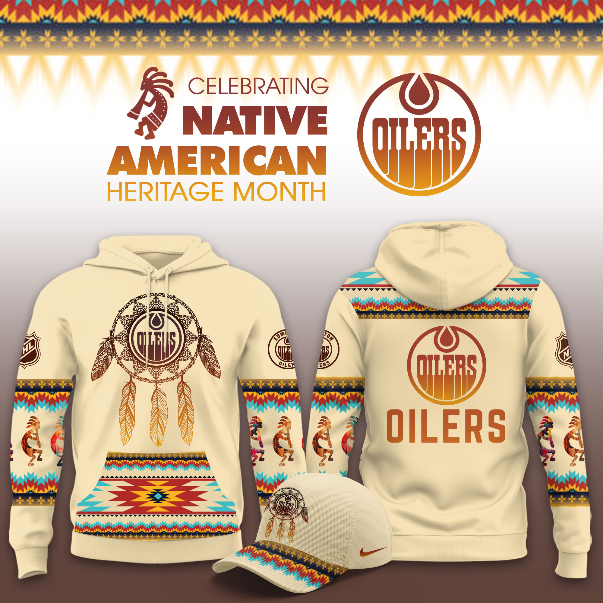 Edmonton Oilers Native American Heritage Limited Hoodie PBBQ0HY